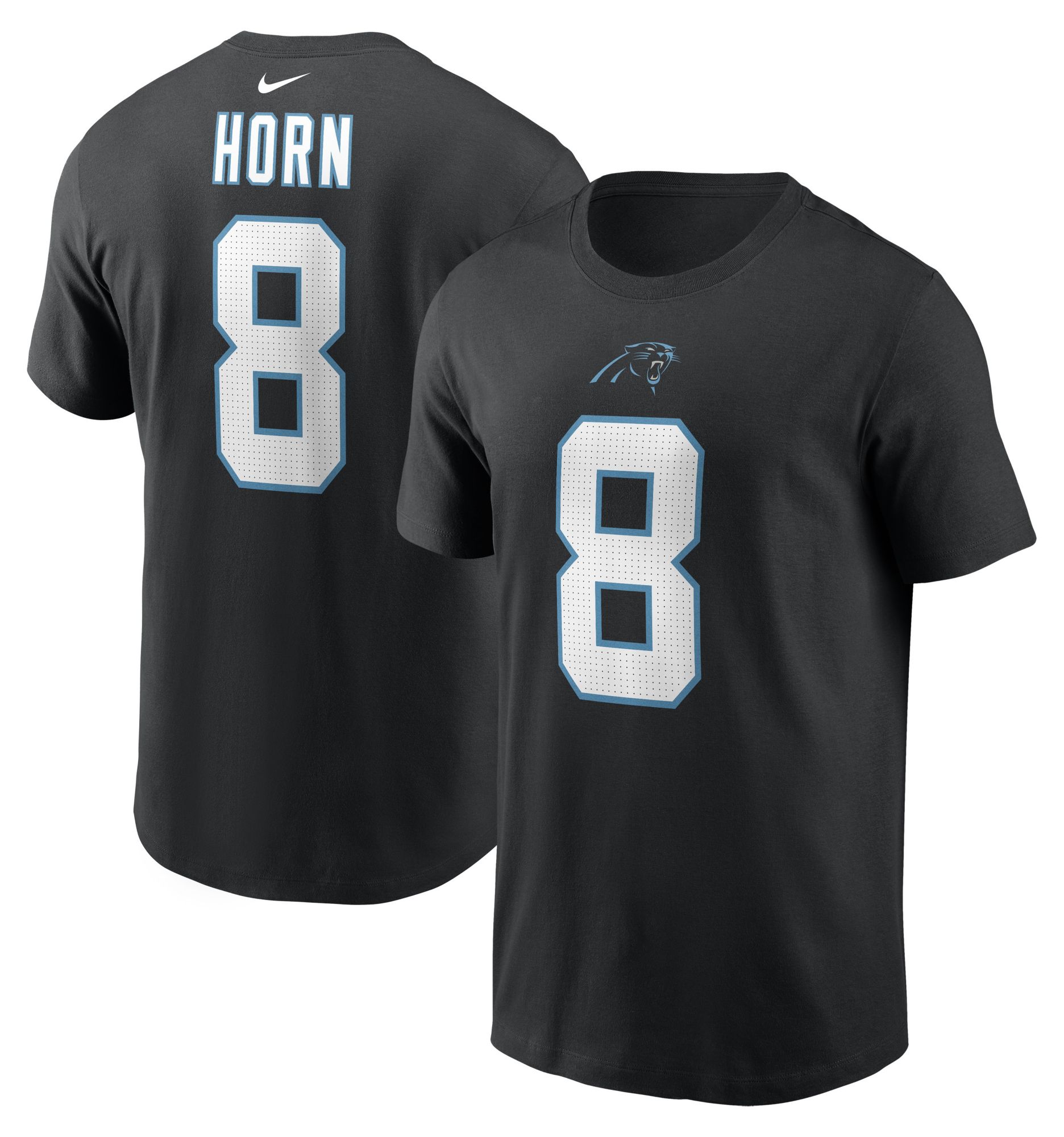 Nike Men's Carolina Panthers Black Jaycee Horn #8 T-Shirt | Dick's
