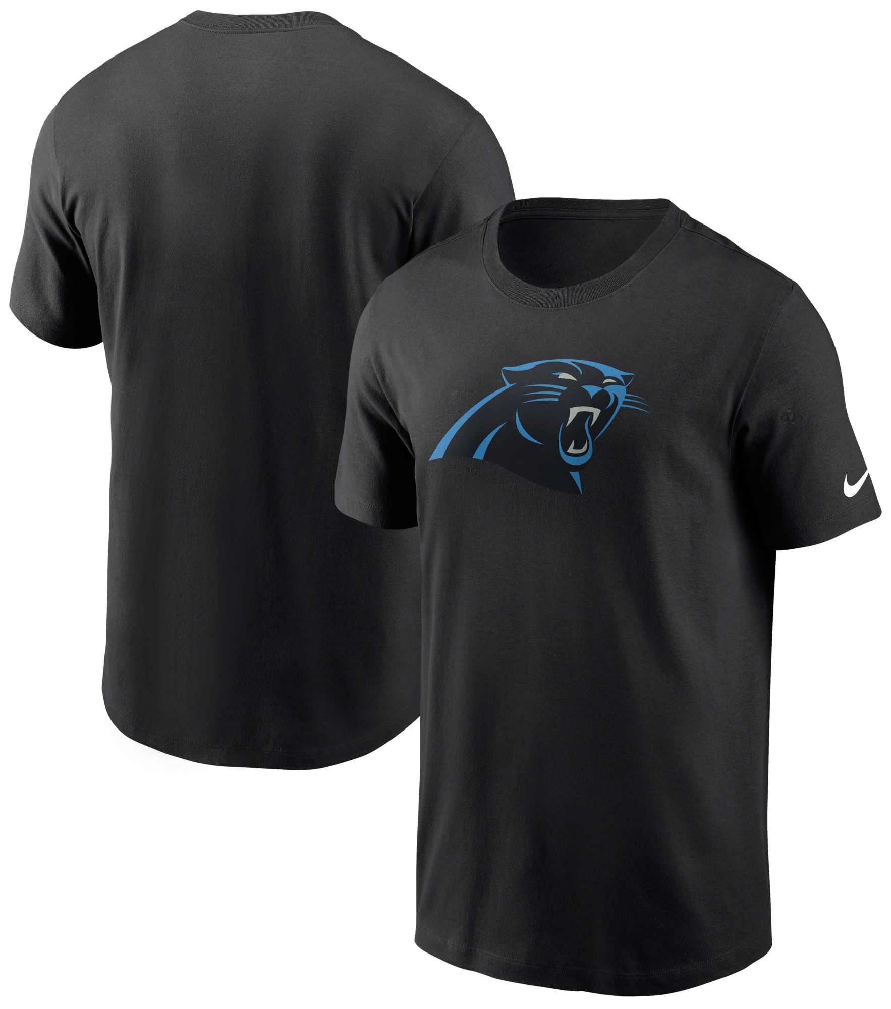 Nike Men's Carolina Panthers Black Logo Essential T-Shirt