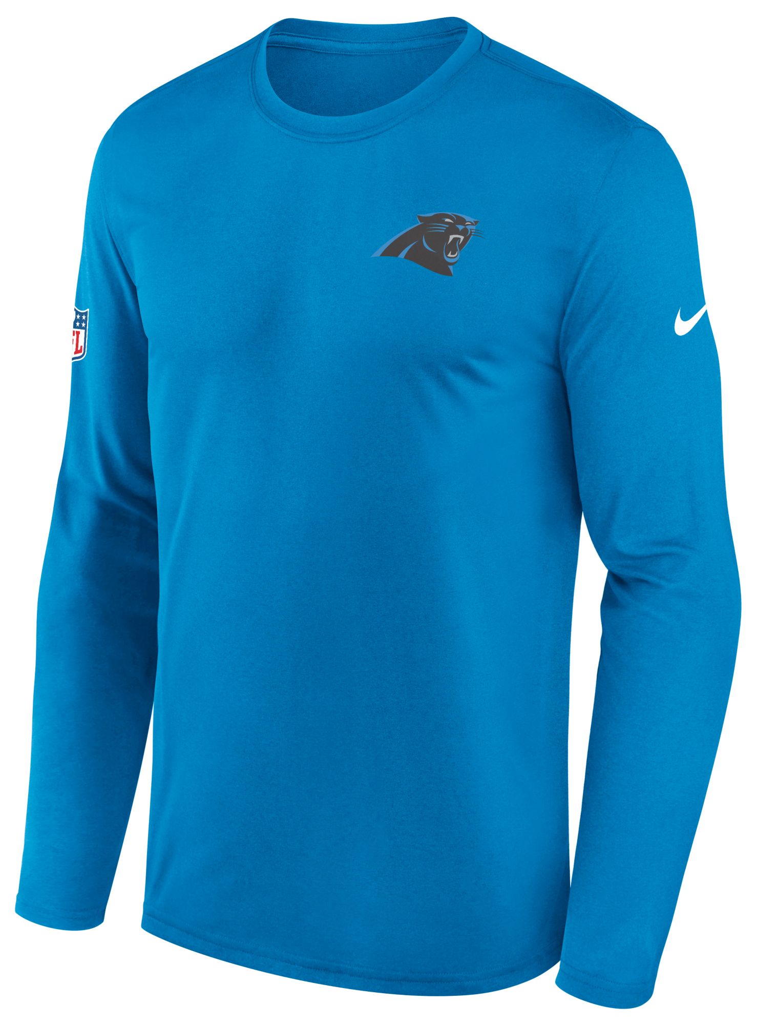 Nike Men's Carolina Panthers Blue Small Logo Legend Long Sleeve Shirt