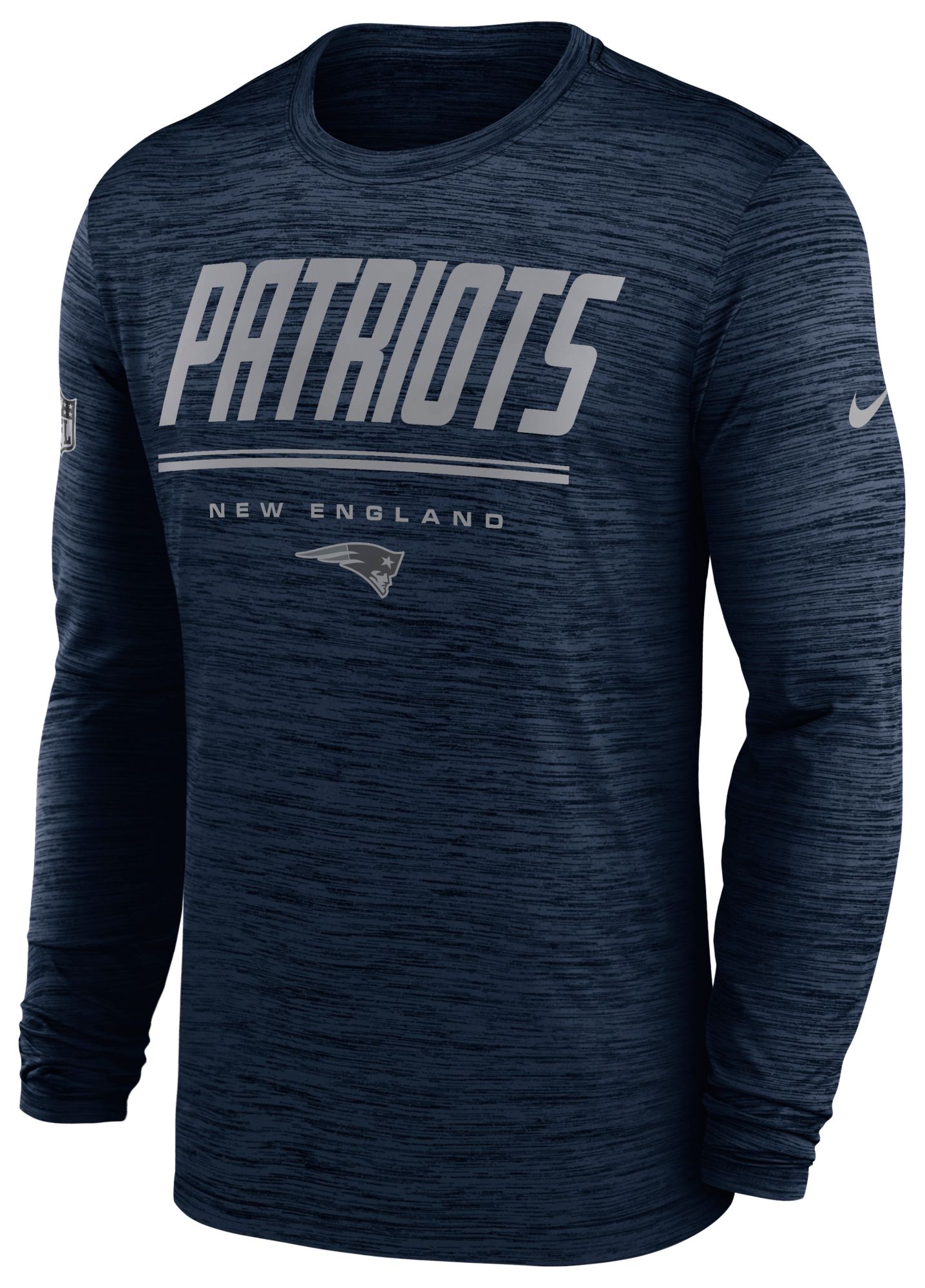 Nike Men's New England Patriots Navy Velocity Long Sleeve Shirt