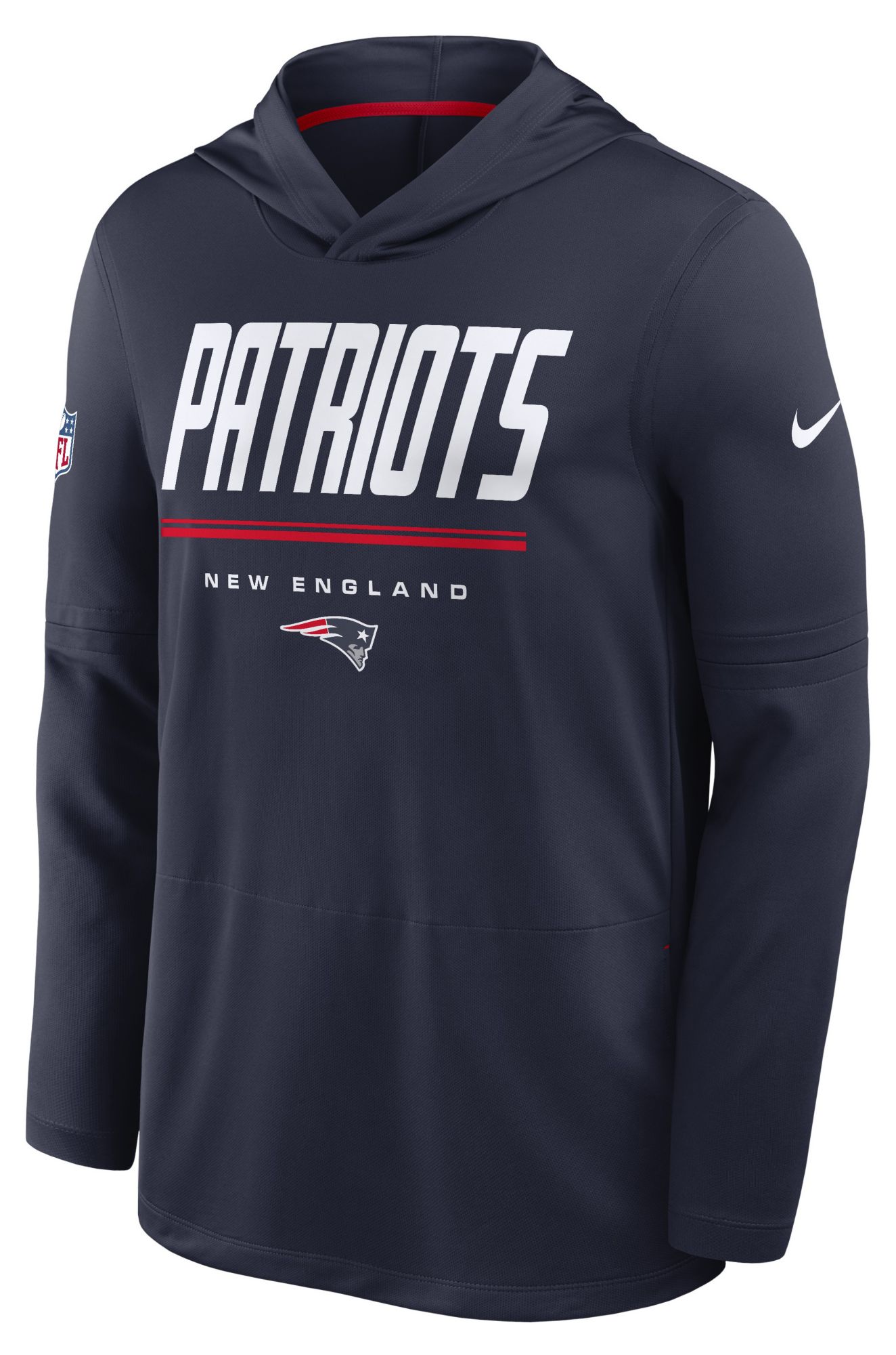 Nike Men's New England Patriots Navy Long Sleeve Hooded Top