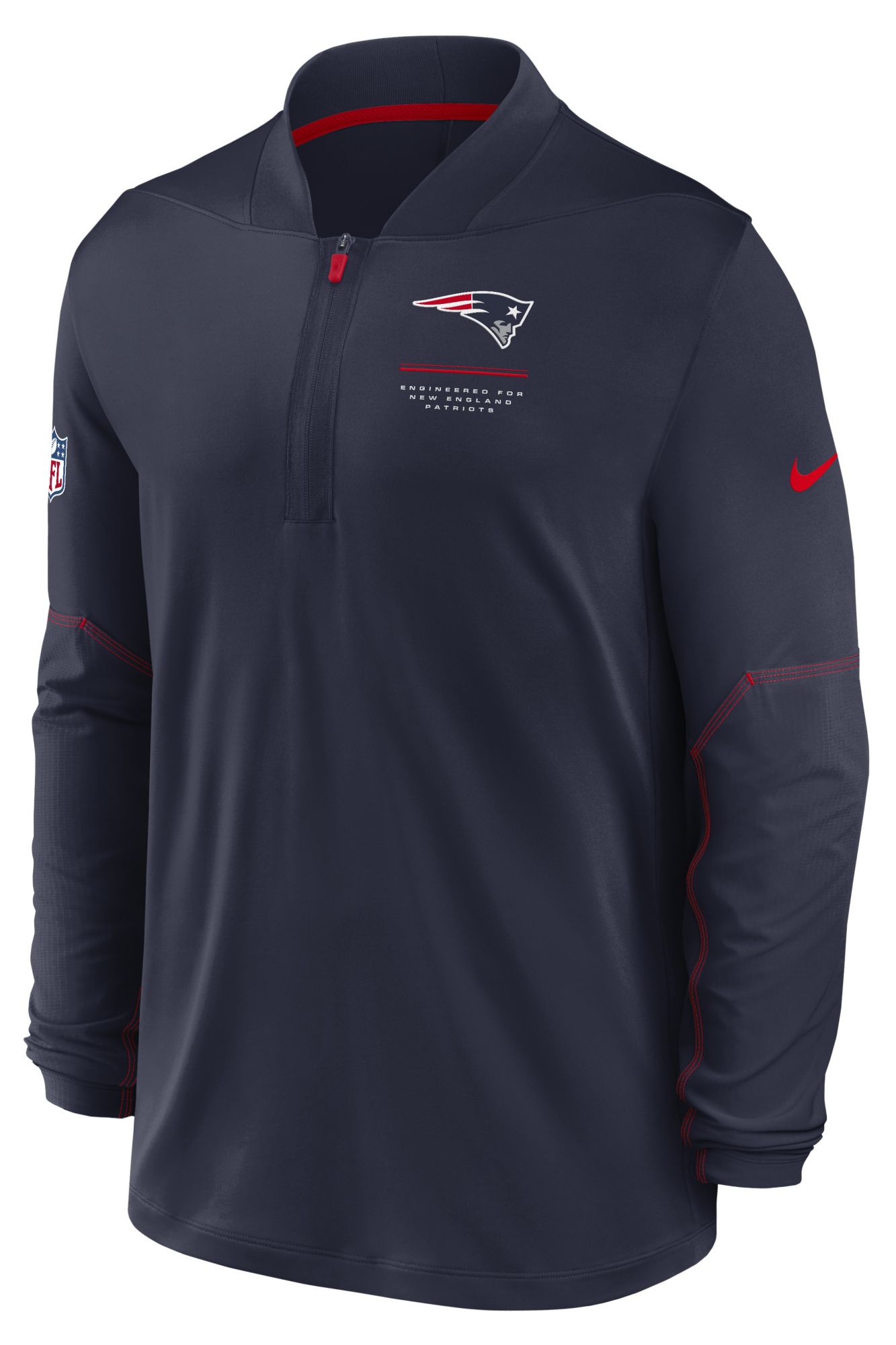 Nike Men's New England Patriots Navy Midweight 1/2 Zip
