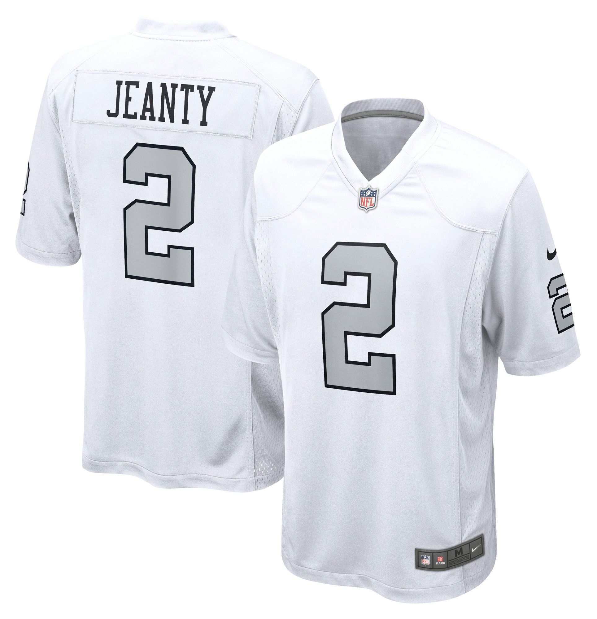 Nike Men's Las Vegas Raiders Ashton Jeanty #2 White Alternate Game Jersey