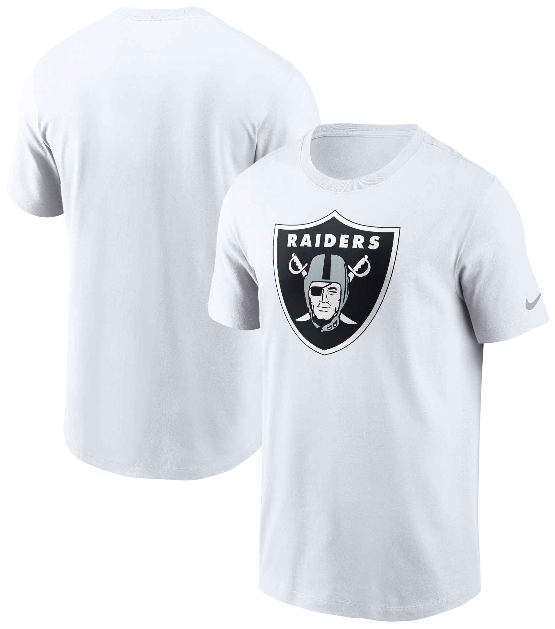 Nike Men's Las Vegas Raiders White Logo Essential T-Shirt