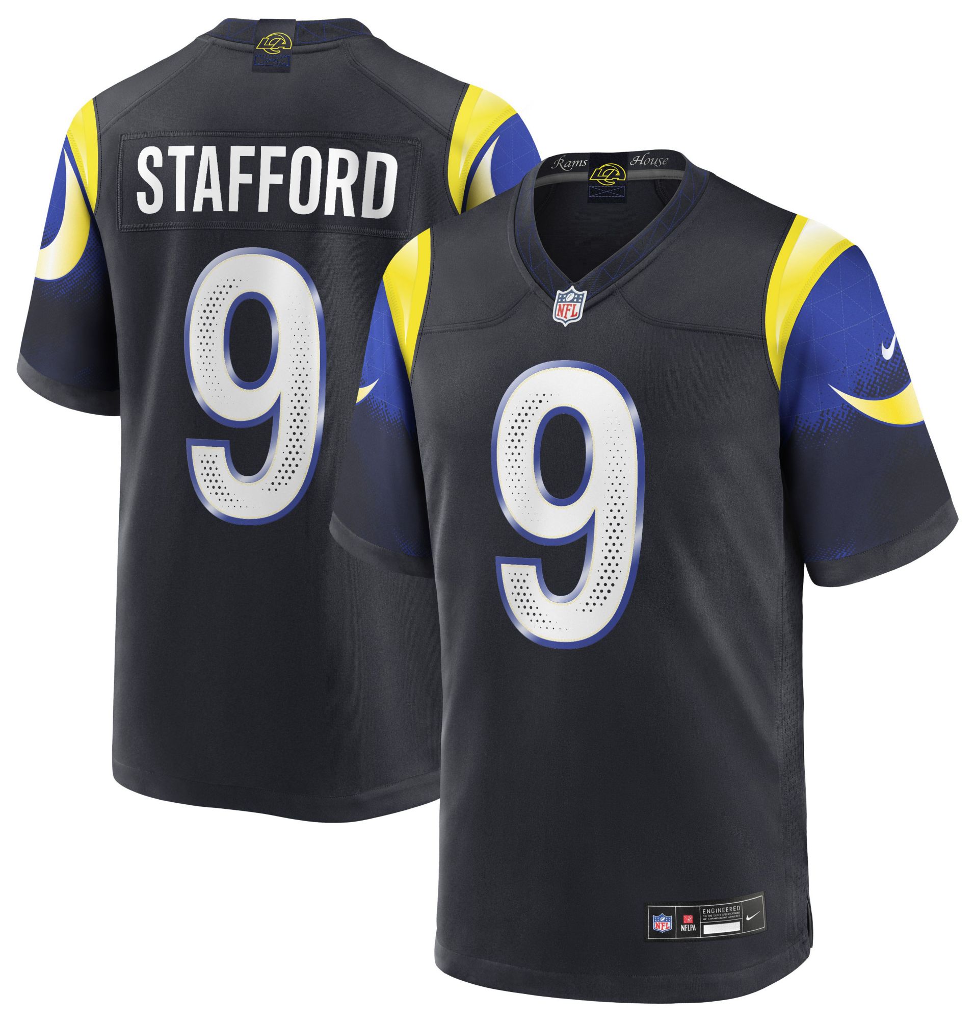 Nike Men's Los Angeles Rams Matthew Stafford #9 Blue Rivalry Game Jersey
