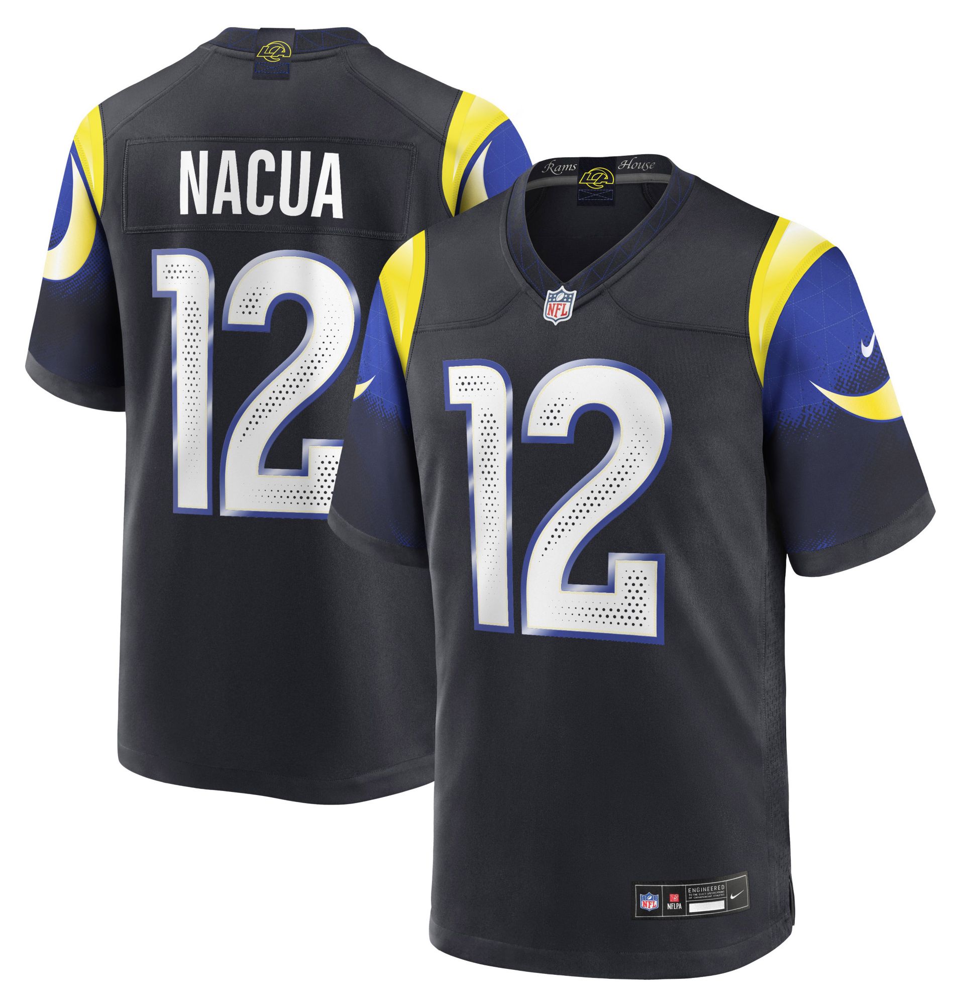 Nike Men's Los Angeles Rams Puka Nacua #12 Blue NFL Rivalries Game Jersey