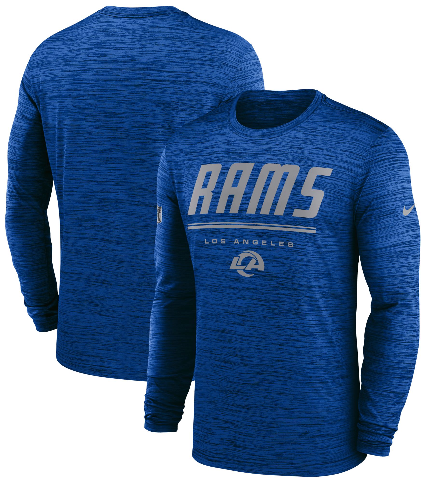 Nike Men's Los Angeles Rams Hyper Royal Velocity Long Sleeve Shirt