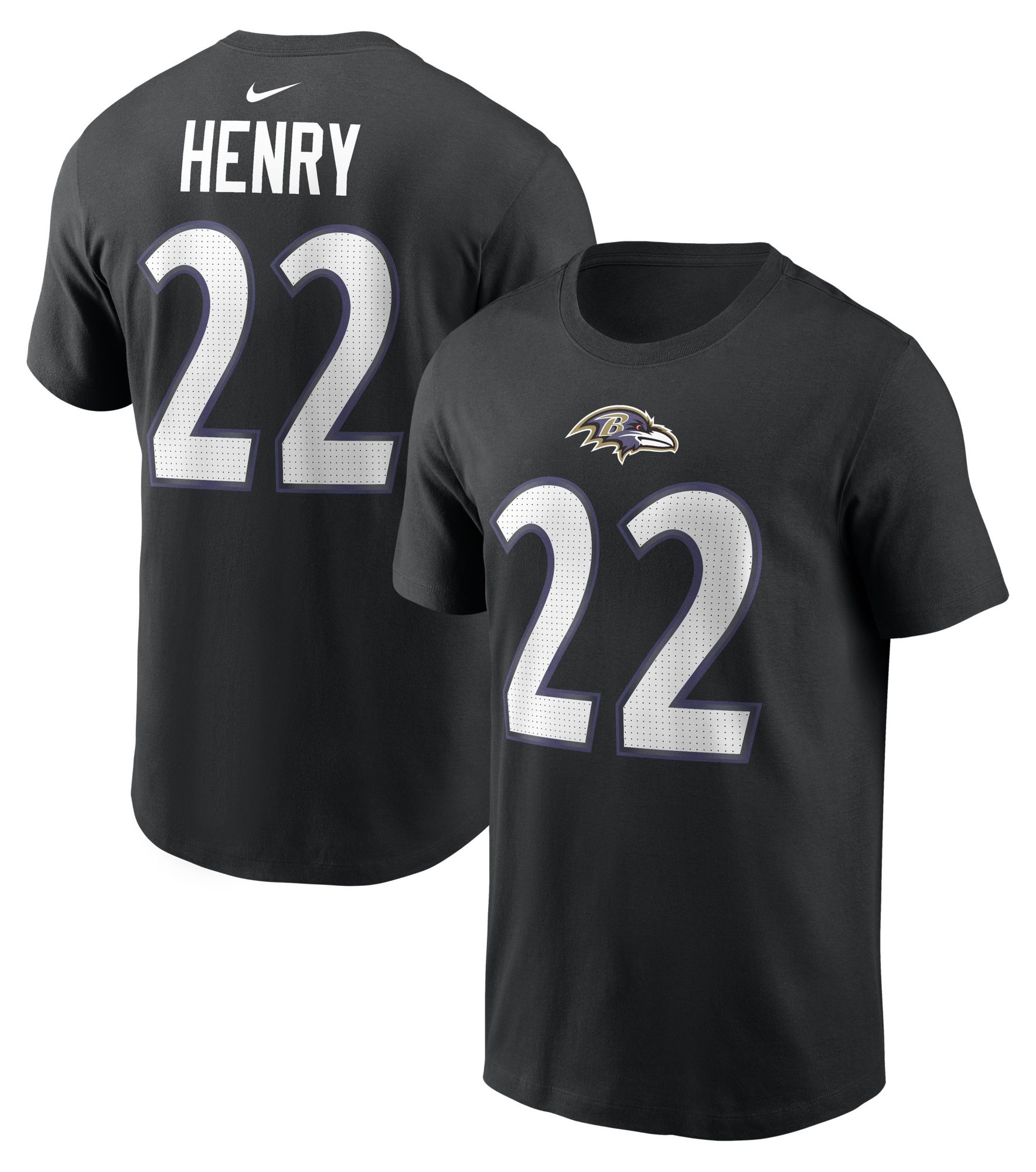 Nike Men's Baltimore Ravens Black Derrick Henry #22 Alternate T-Shirt