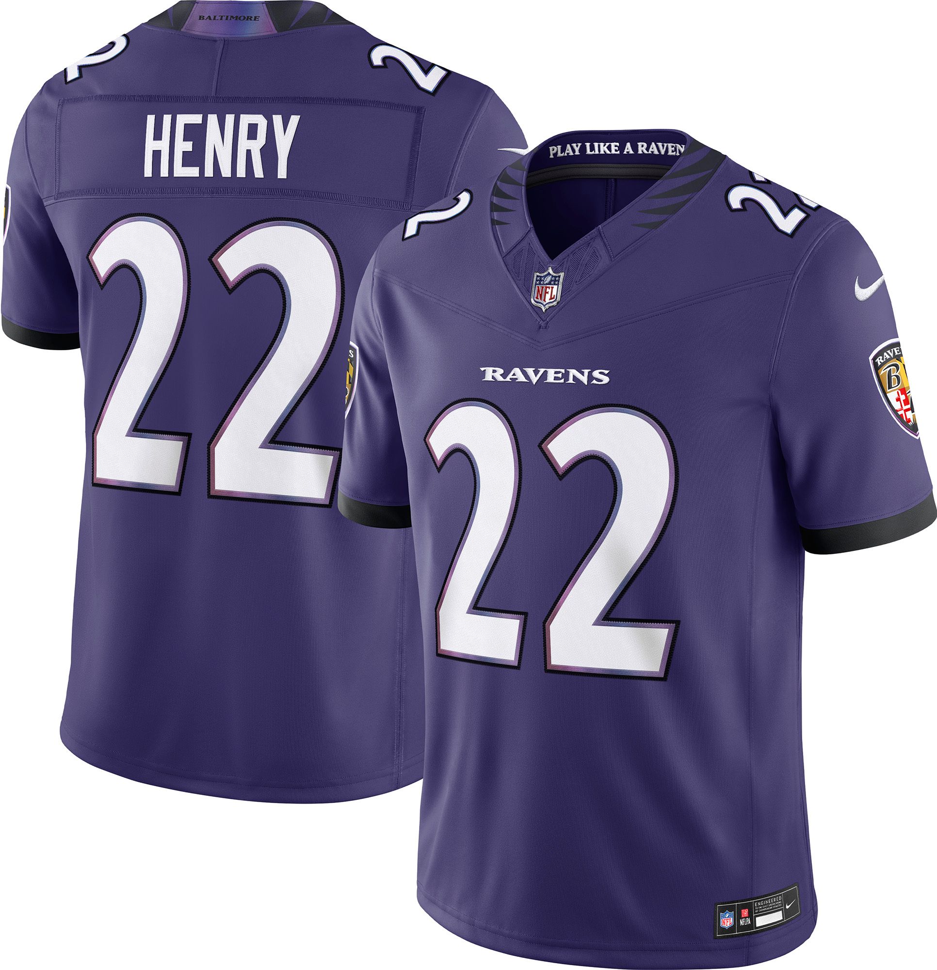 Nike Men's Baltimore Ravens Derrick Henry #22 Purple Home Limited Jersey