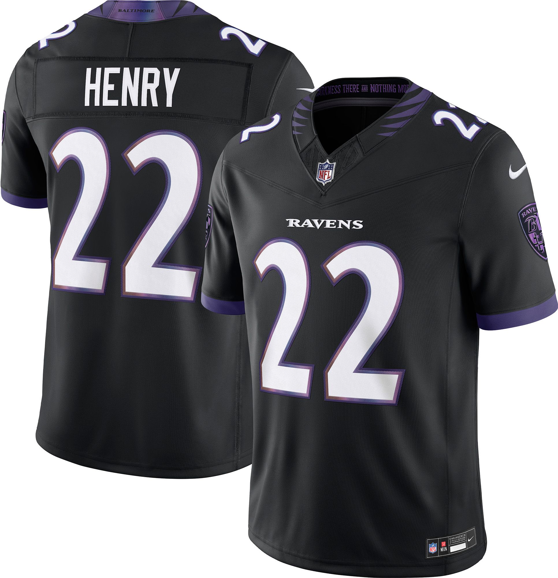 Nike Men's Baltimore Ravens Derrick Henry #22 Black Alternate Limited Jersey