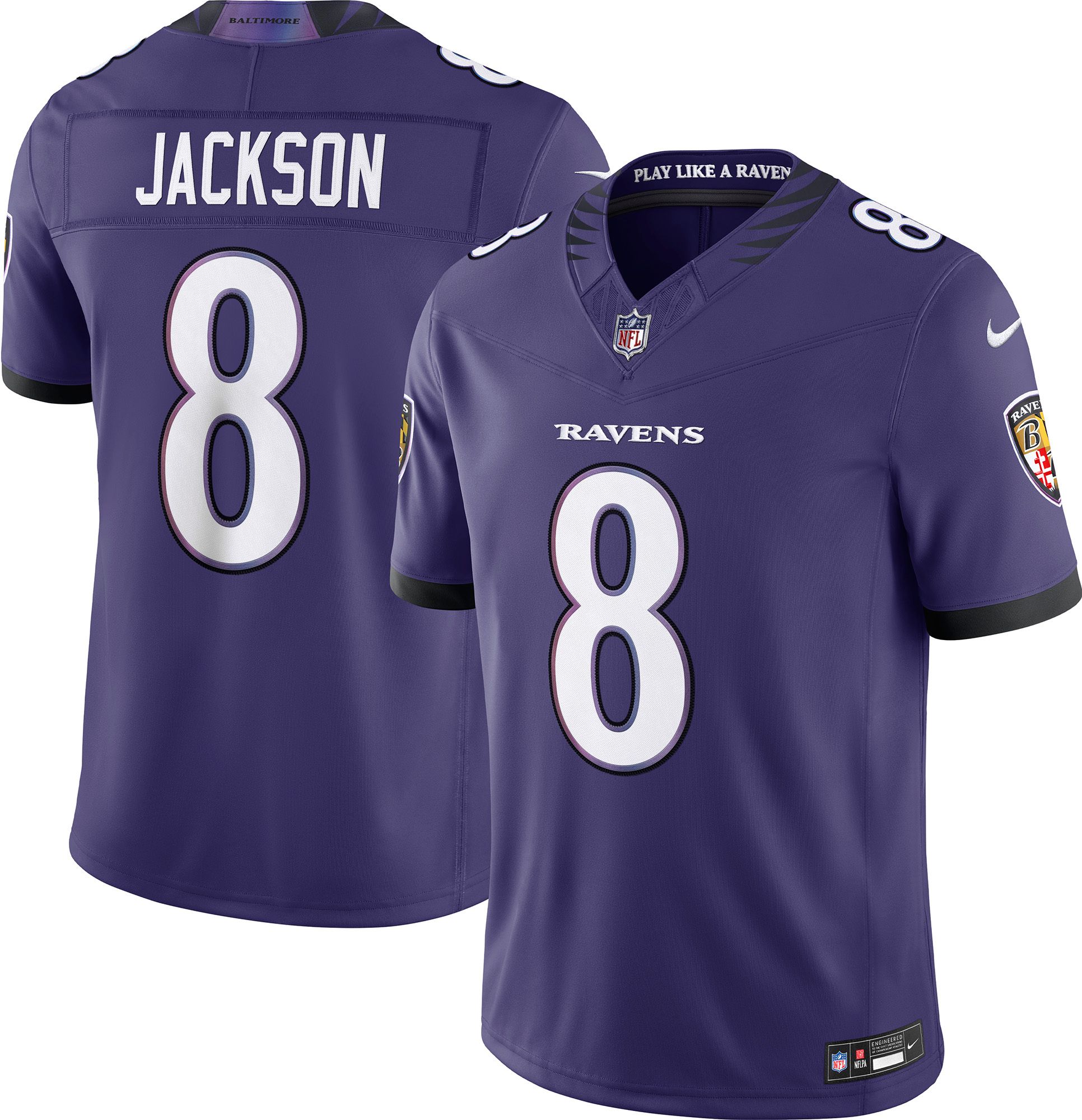 Nike Men's Baltimore Ravens Lamar Jackson #8 Purple Home Limited Jersey