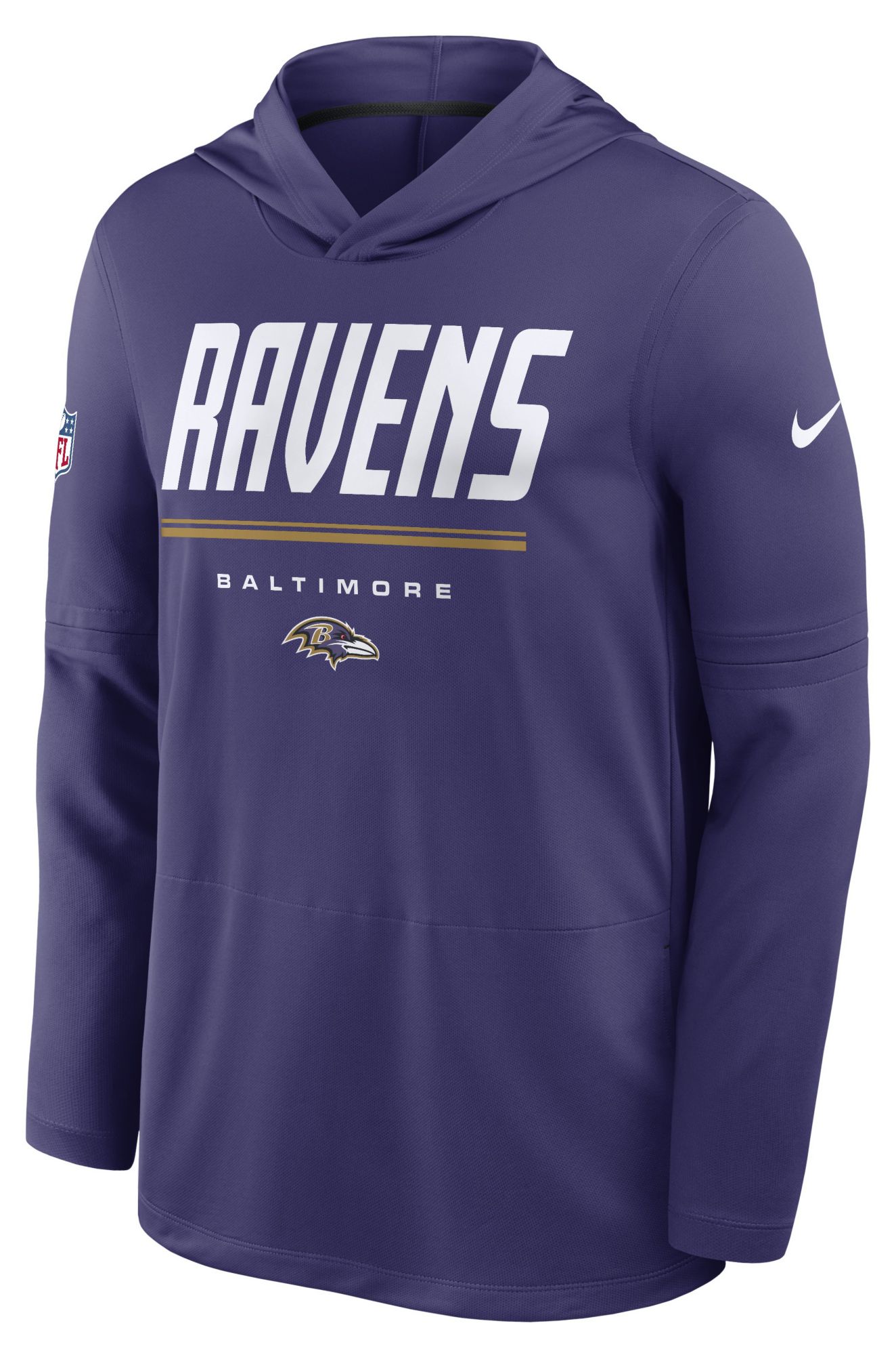 Nike Men's Baltimore Ravens Purple Long Sleeve Hooded Top