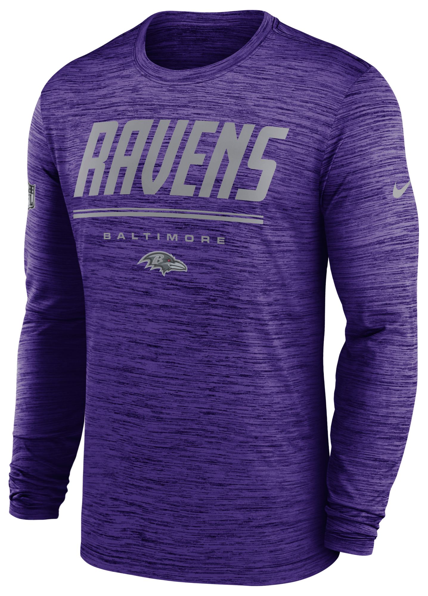 Nike Men's Baltimore Ravens Purple Velocity Long Sleeve Shirt
