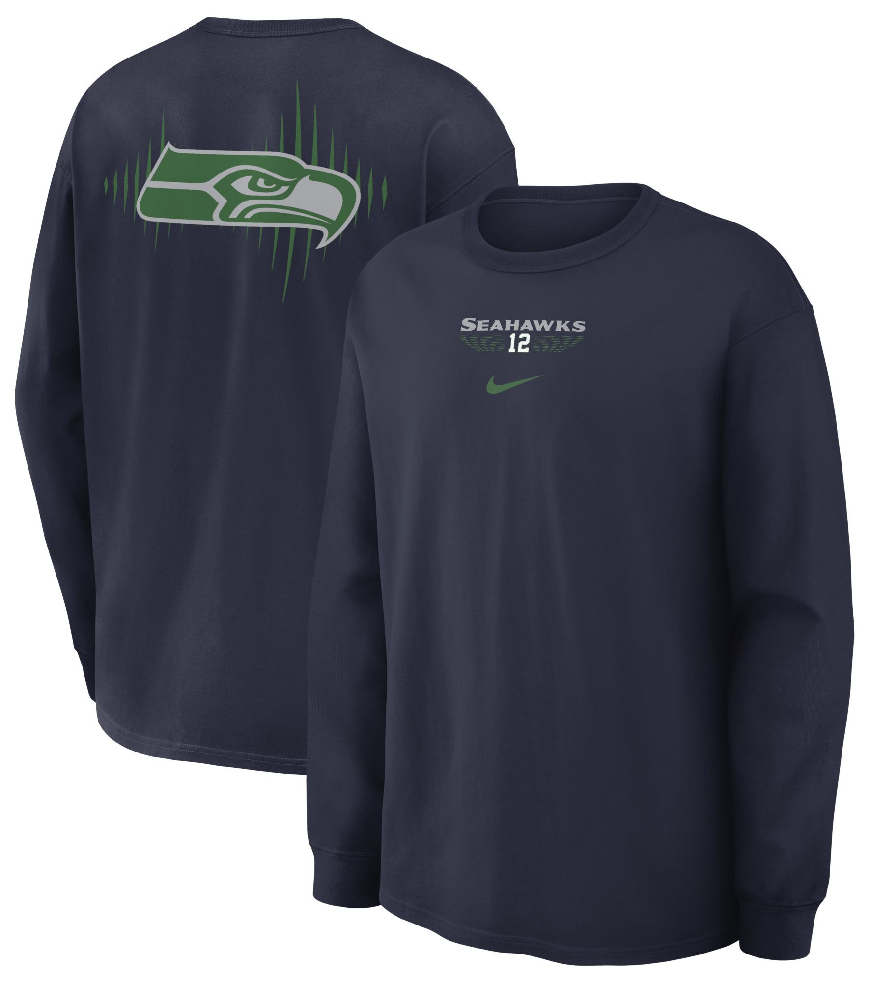 Nike Men's Seattle Seahawks NFL Rivalries Max90 Long Sleeve Shirt