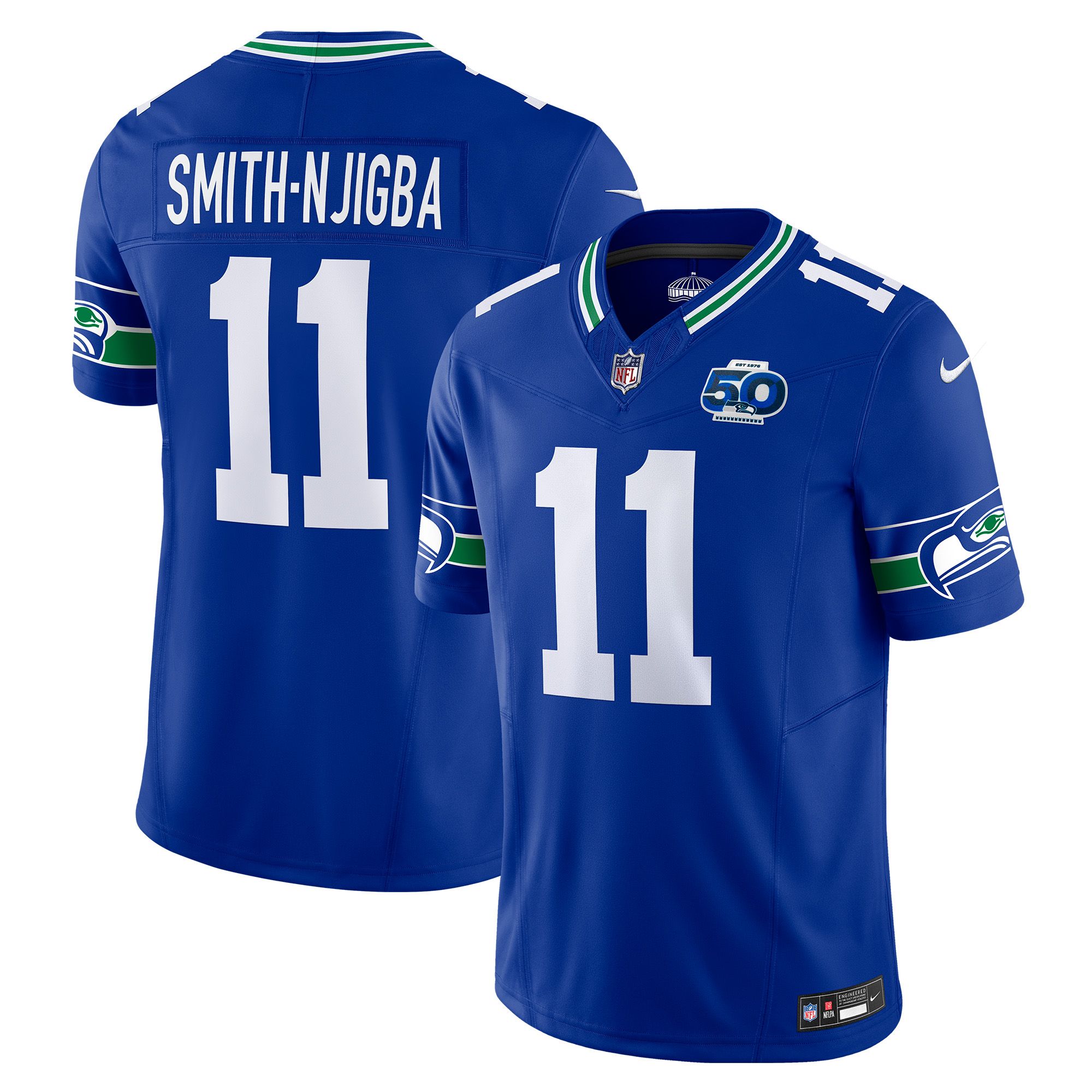 Nike Men's Seattle Seahawks Royal Jaxon Smith-Njigba #11 Limited Jersey