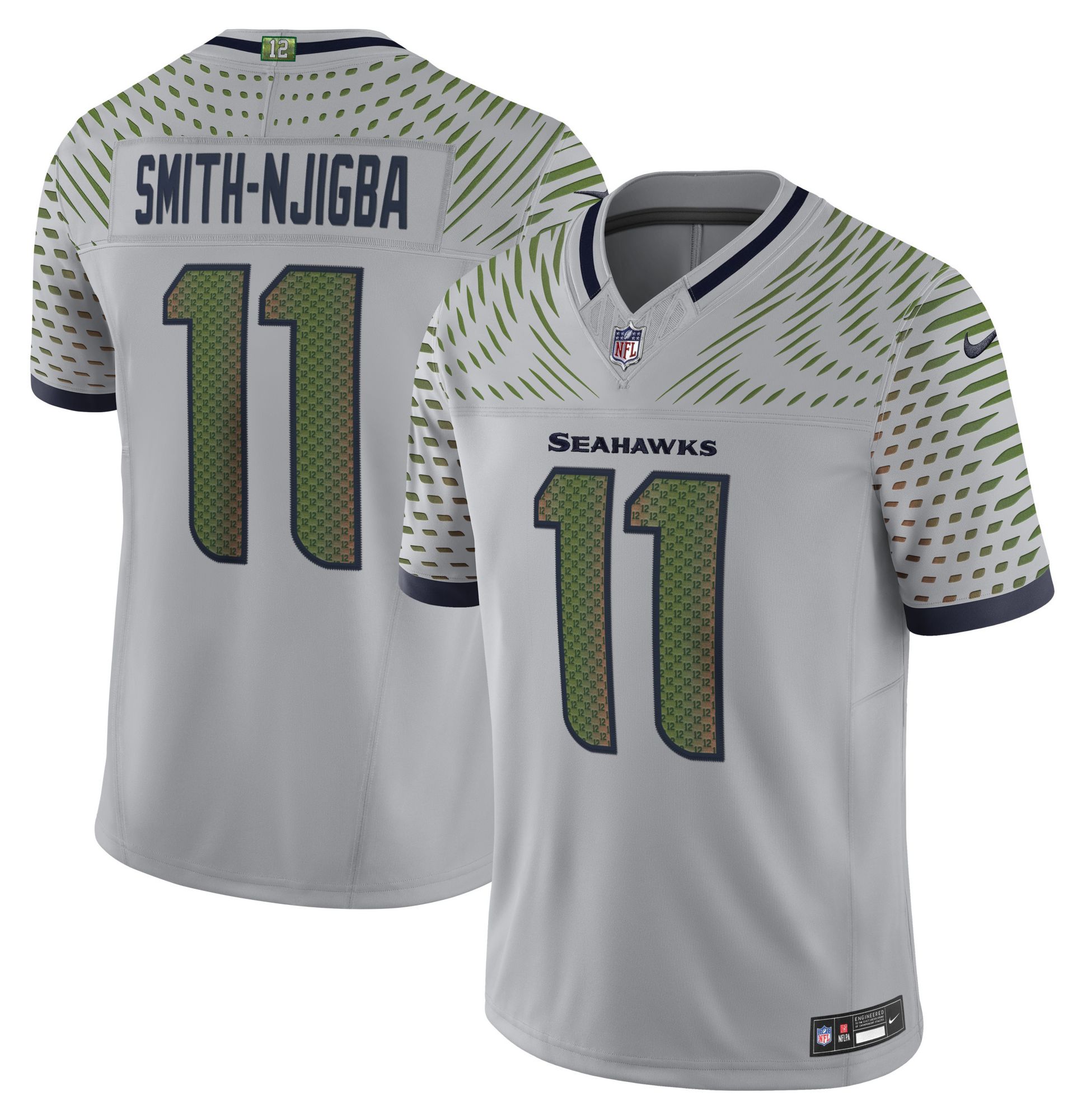 Nike Men's Seattle Seahawks Grey Jaxon Smith-Njigba NFL Rivalries Limited Jersey