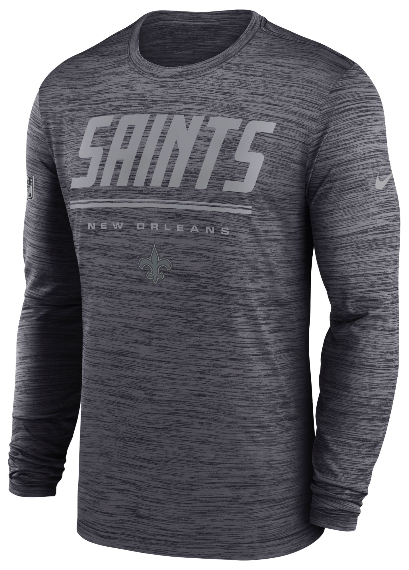 Nike Men's New Orleans Saints Black Velocity Long Sleeve Shirt