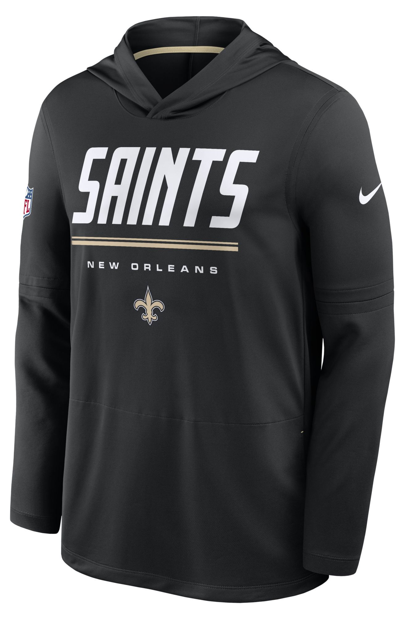 Nike Men's New Orleans Saints Black Long Sleeve Hooded Top