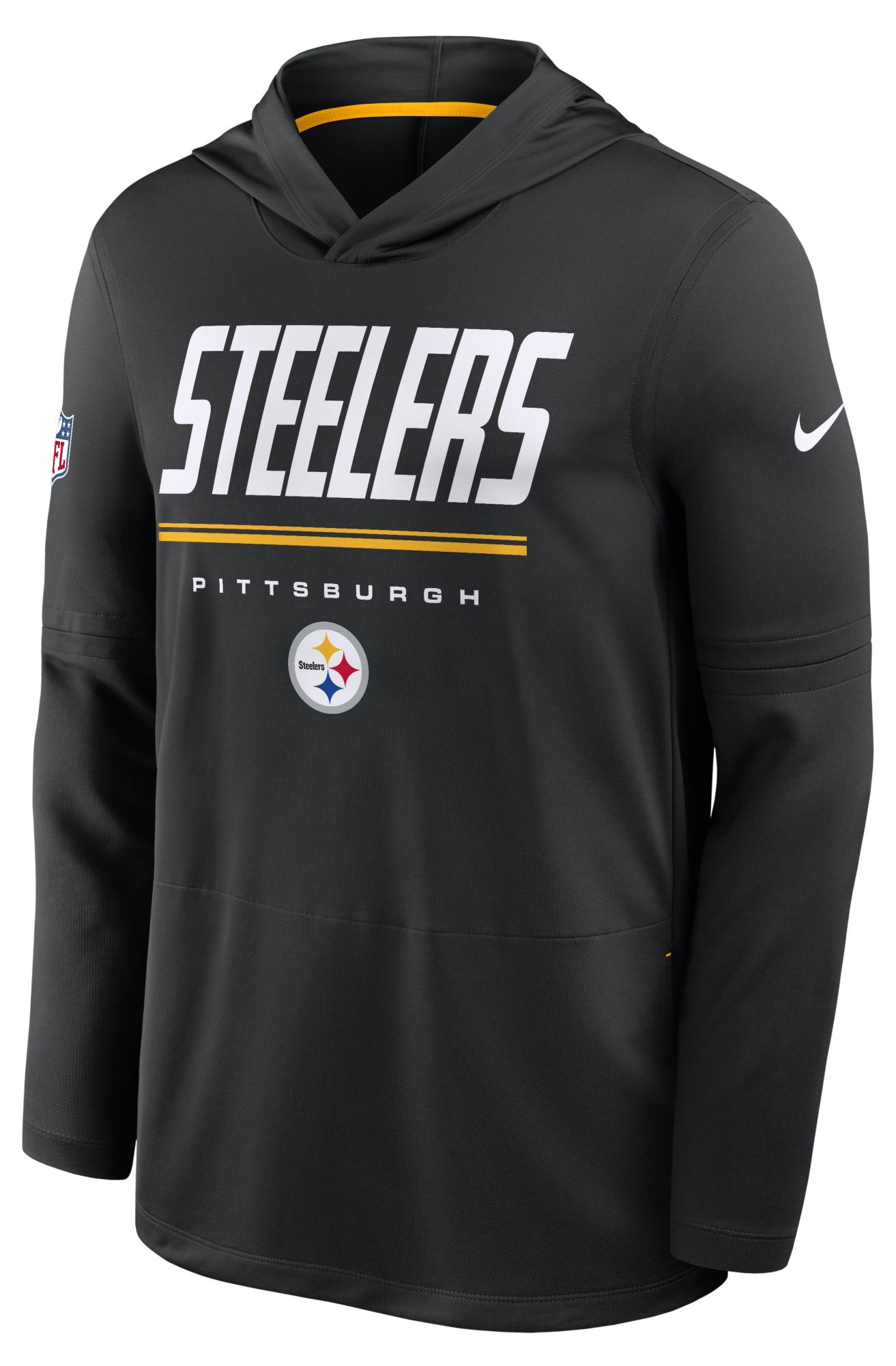 Nike Men's Pittsburgh Steelers Black Long Sleeve Hooded Top