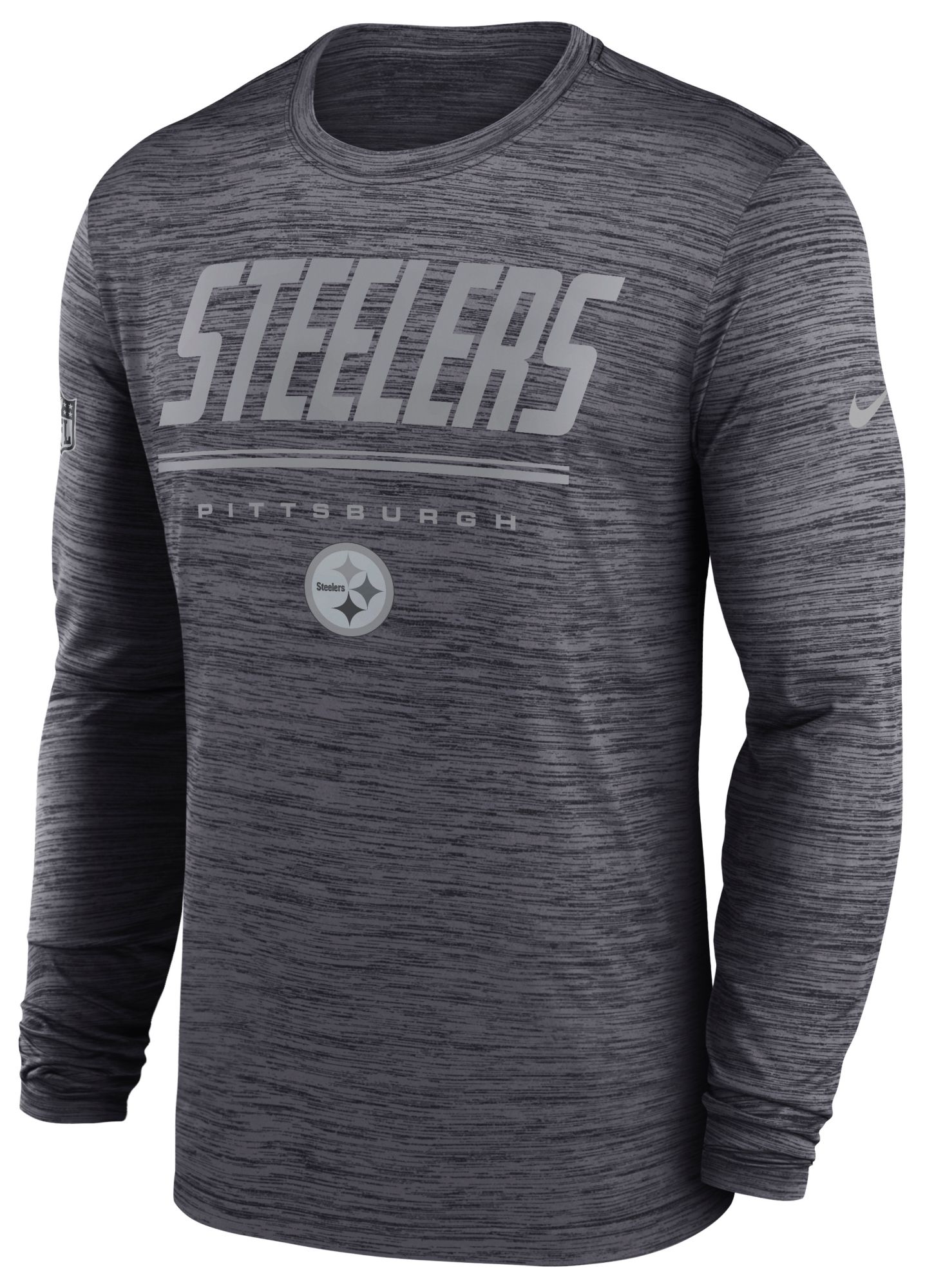 Nike Men's Pittsburgh Steelers Black Velocity Long Sleeve Shirt