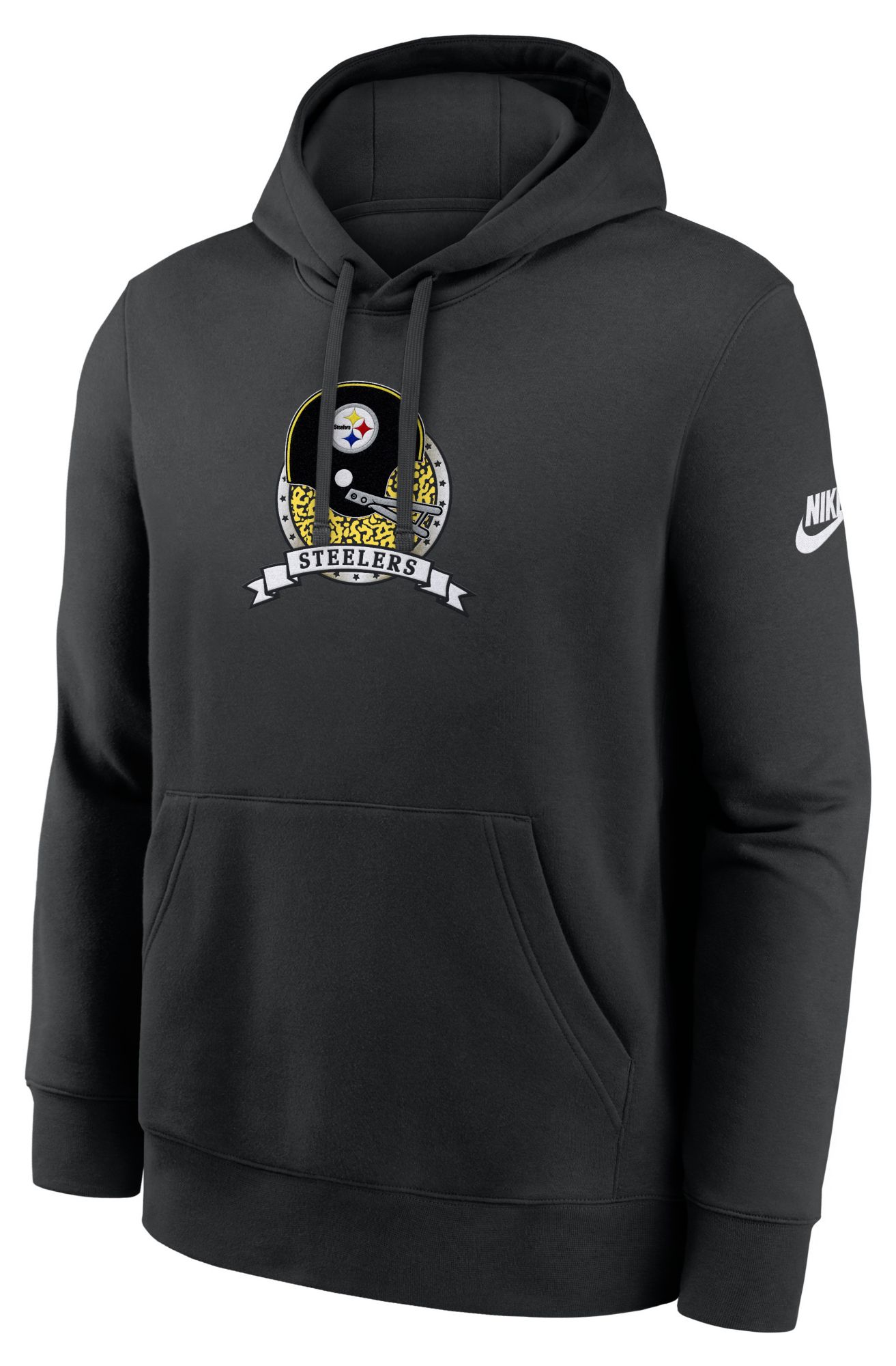 Nike Men's Pittsburgh Steelers Black Club Fleece Rewind Hoodie
