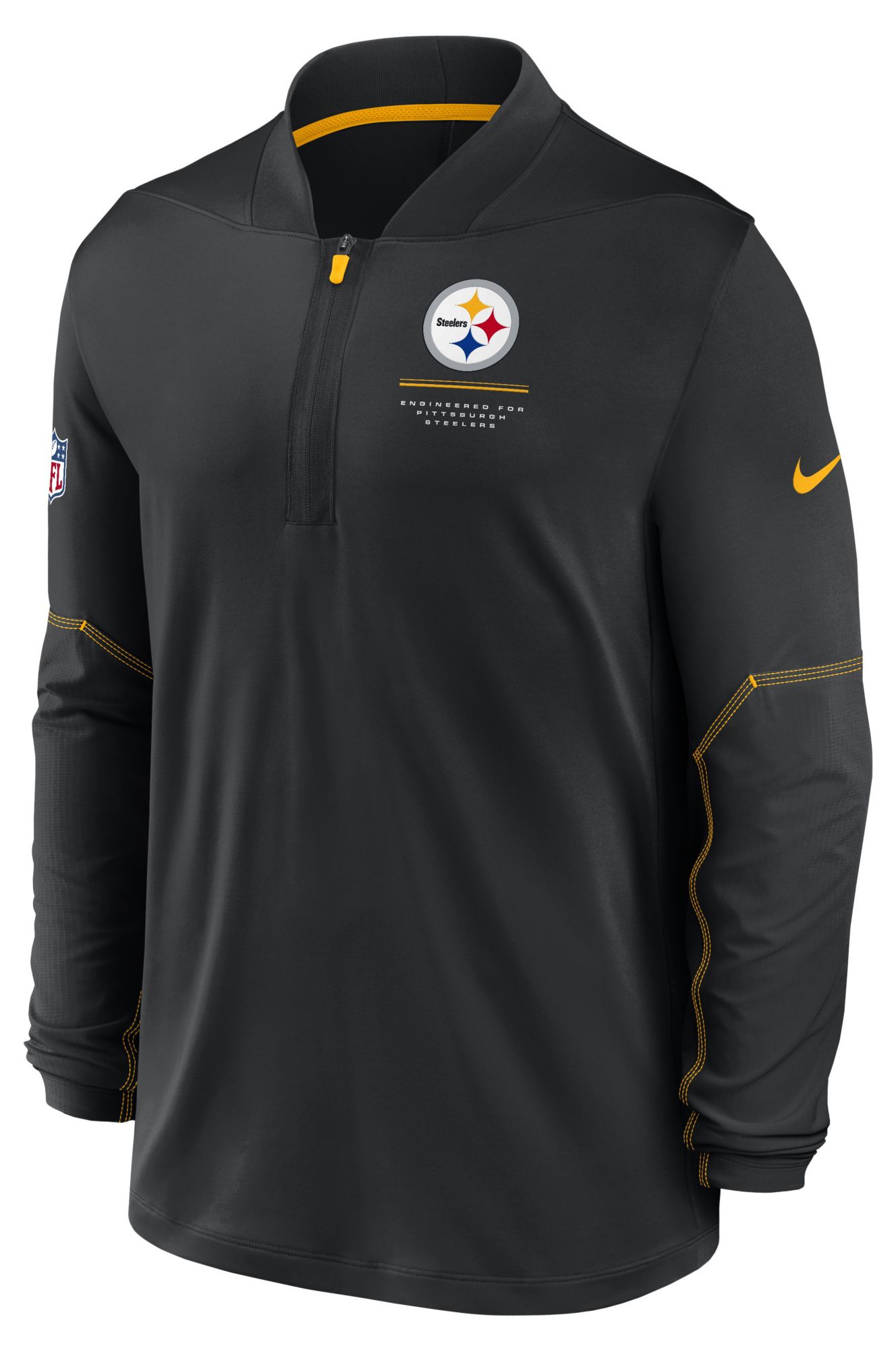 Nike Men's Pittsburgh Steelers Black Midweight 1/2 Zip
