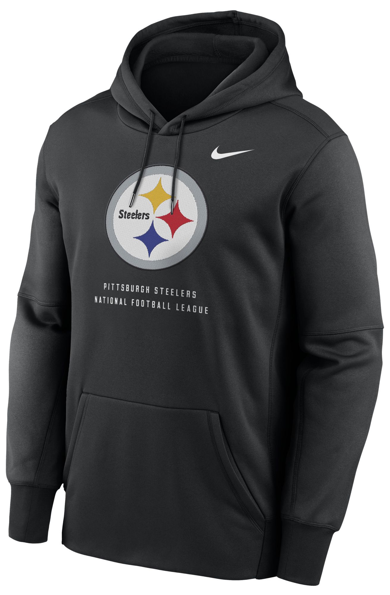 Nike Men's Pittsburgh Steelers Black Therma Fleece Hoodie