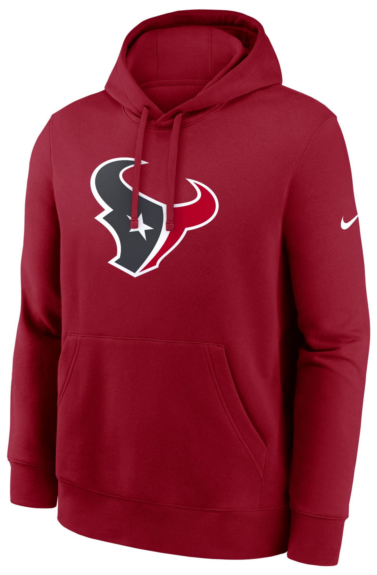 Nike Men's Houston Texans Gym Red Club Fleece Hoodie