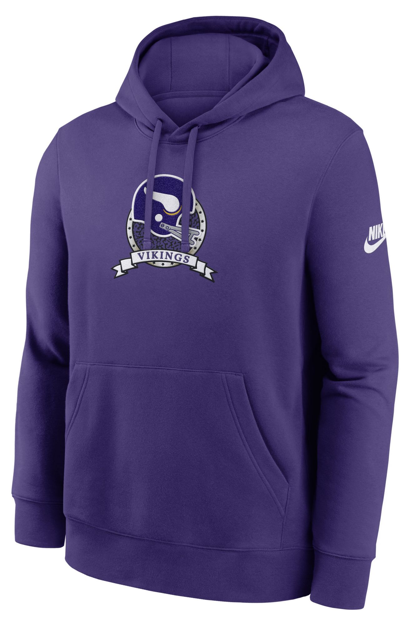 Nike Men's Minnesota Vikings Court Purple Club Fleece Rewind Hoodie