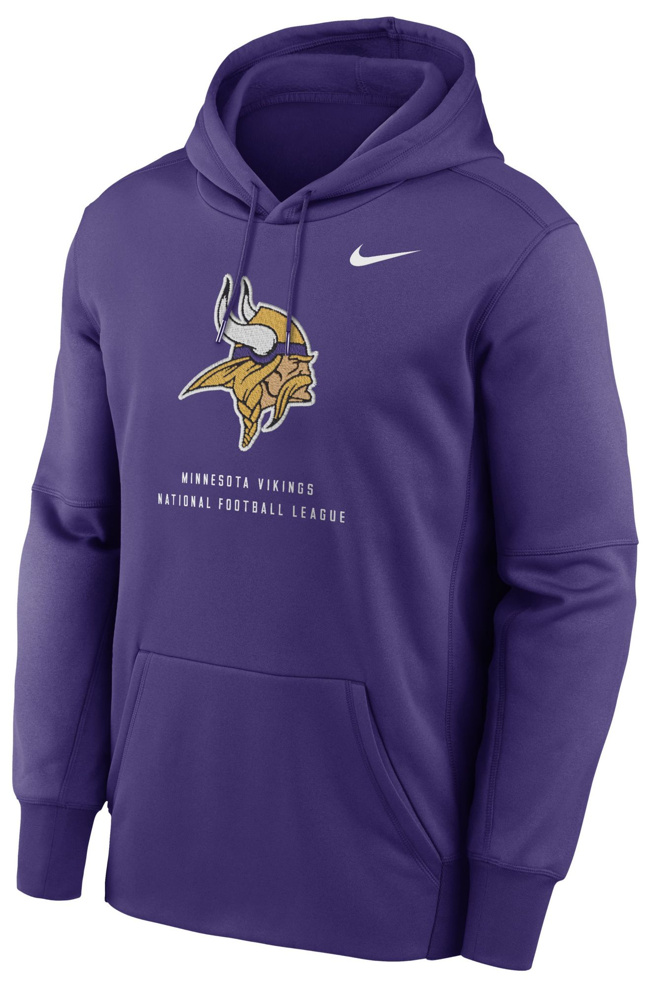 Nike Men's Minnesota Vikings Court Purple Therma Fleece Hoodie