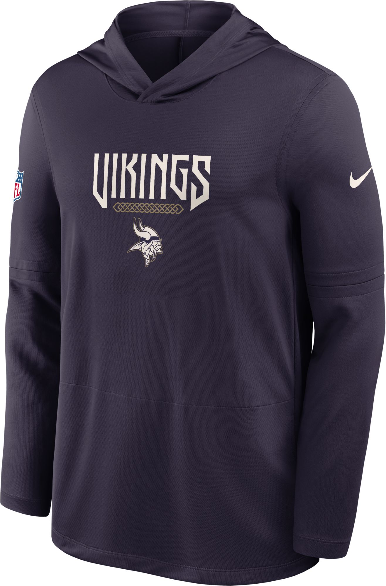 Nike Men's Minnesota Vikings NFL Rivalries Dri-FIT Long Sleeve Hooded Shirt