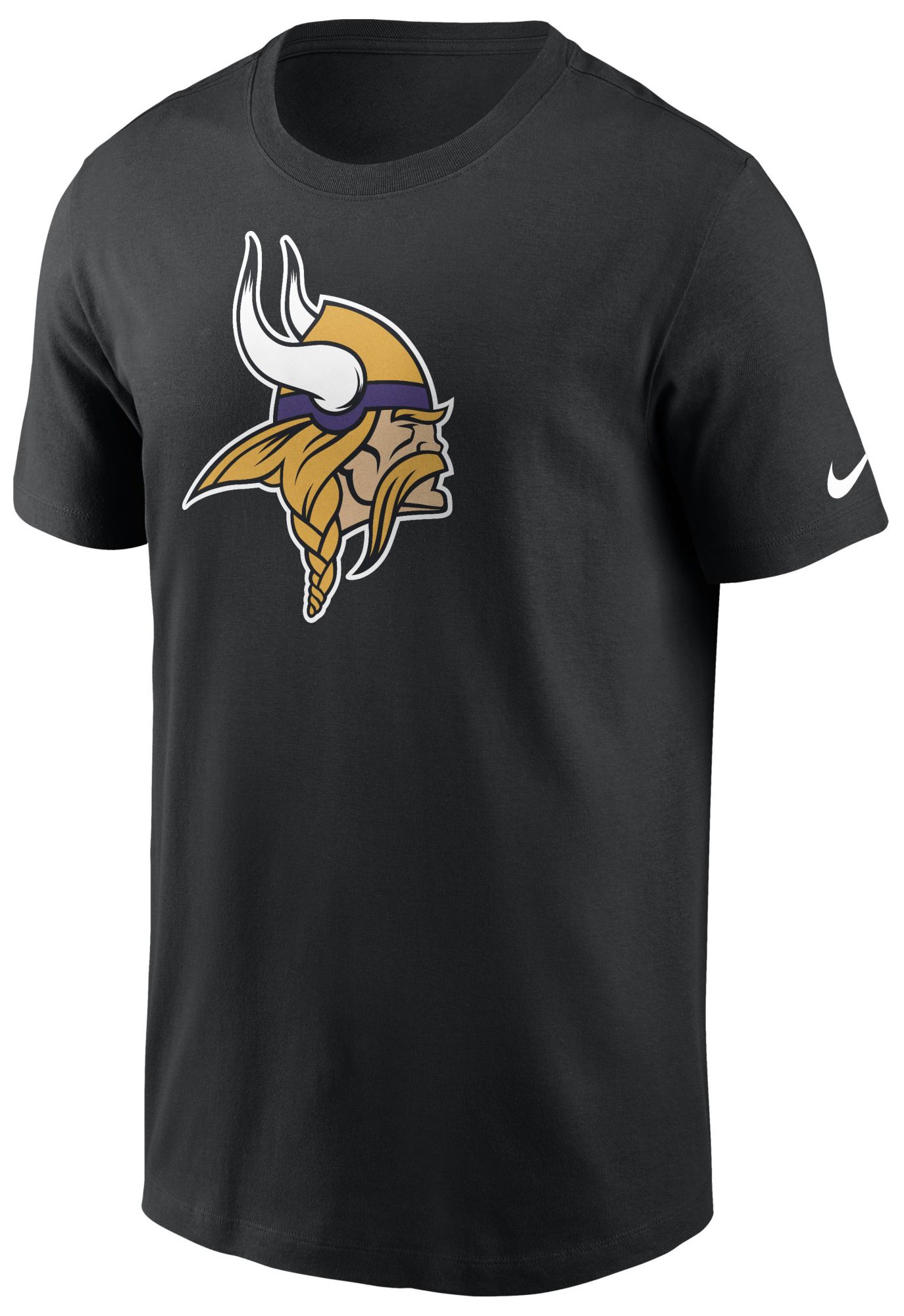 Nike Men's Minnesota Vikings Black Essential Logo T-Shirt