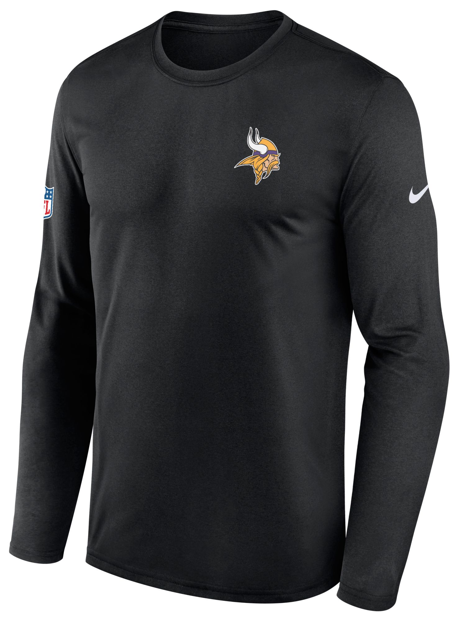 Nike Men's Minnesota Vikings Black Small Logo Legend Long Sleeve Shirt