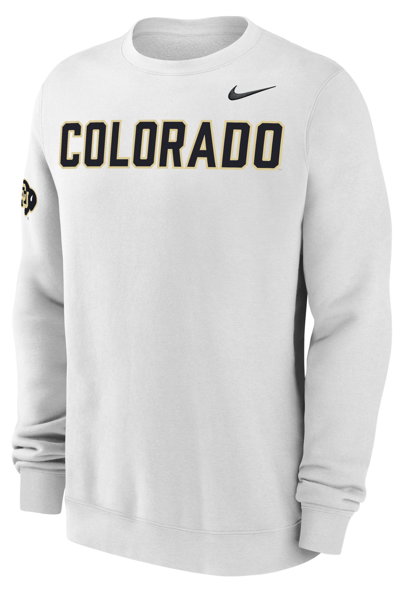 Nike Men's Colorado Buffaloes White Club Crewneck Sweatshirt