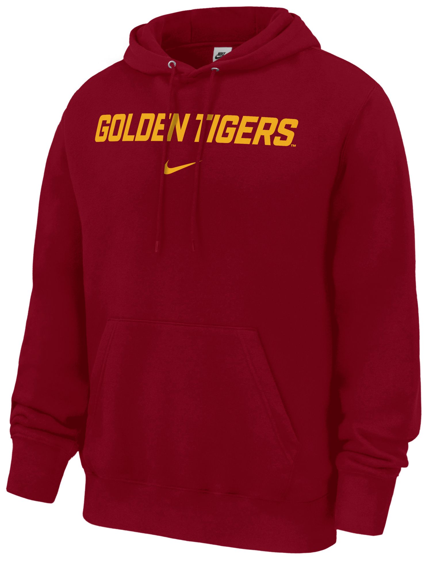 Nike Men's Tuskegee Golden Tigers Crimson Wordmark Club Hoodie