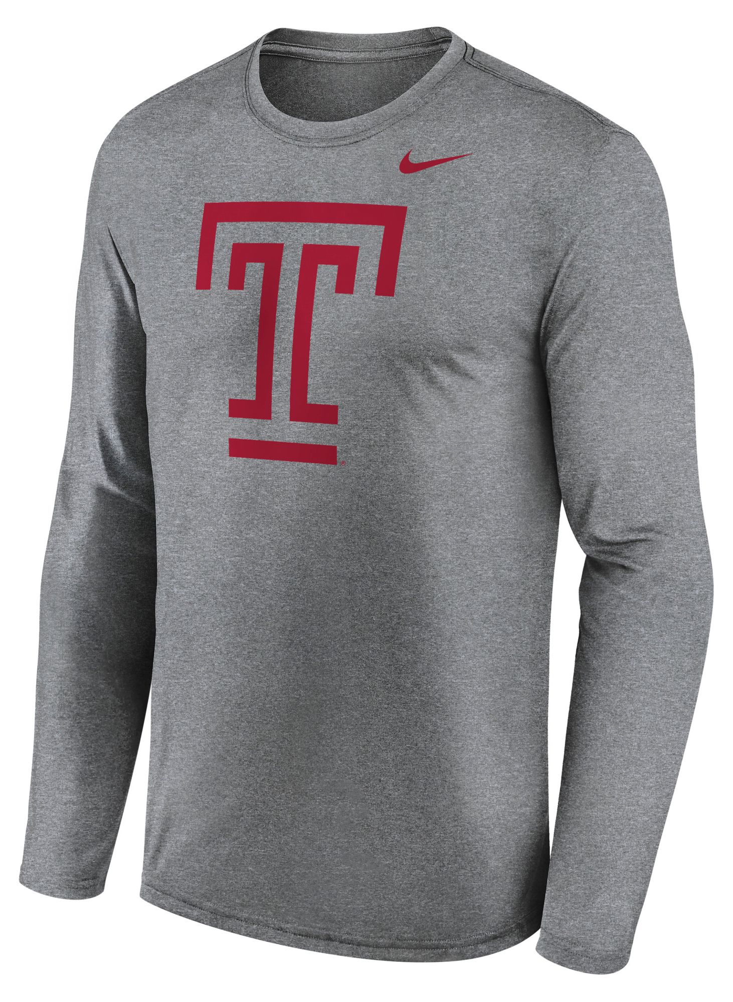 Nike Men's Temple Owls Grey Legend Long Sleeve Shirt