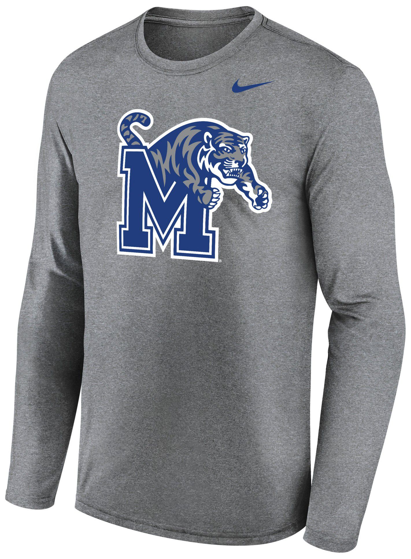 Nike Men's Memphis Tigers Gray Legend Long Sleeve Shirt
