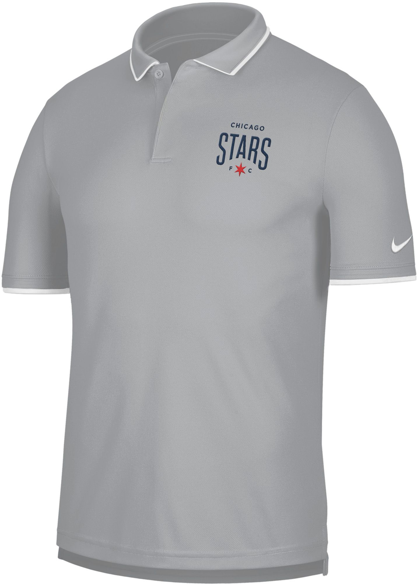 Nike Adult Chicago Stars Gray Wordmark College Polo