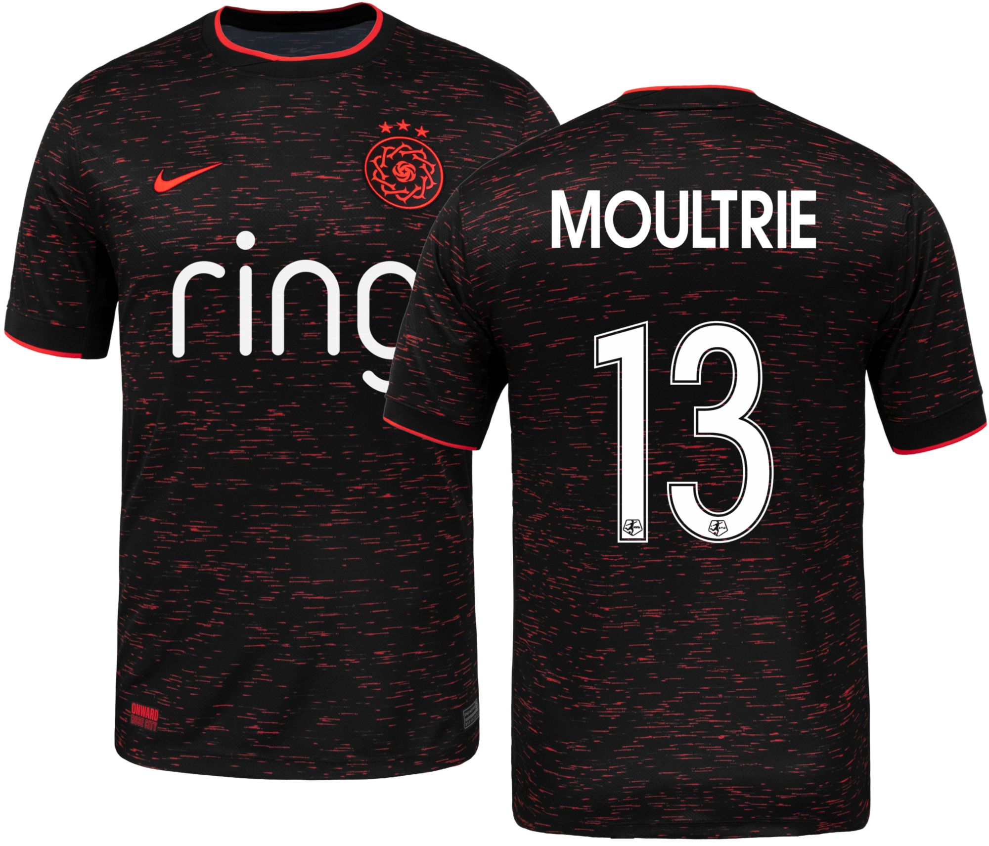 Nike Adult Portland Thorns Olivia Moultrie #13 2026 Away Replica Jersey