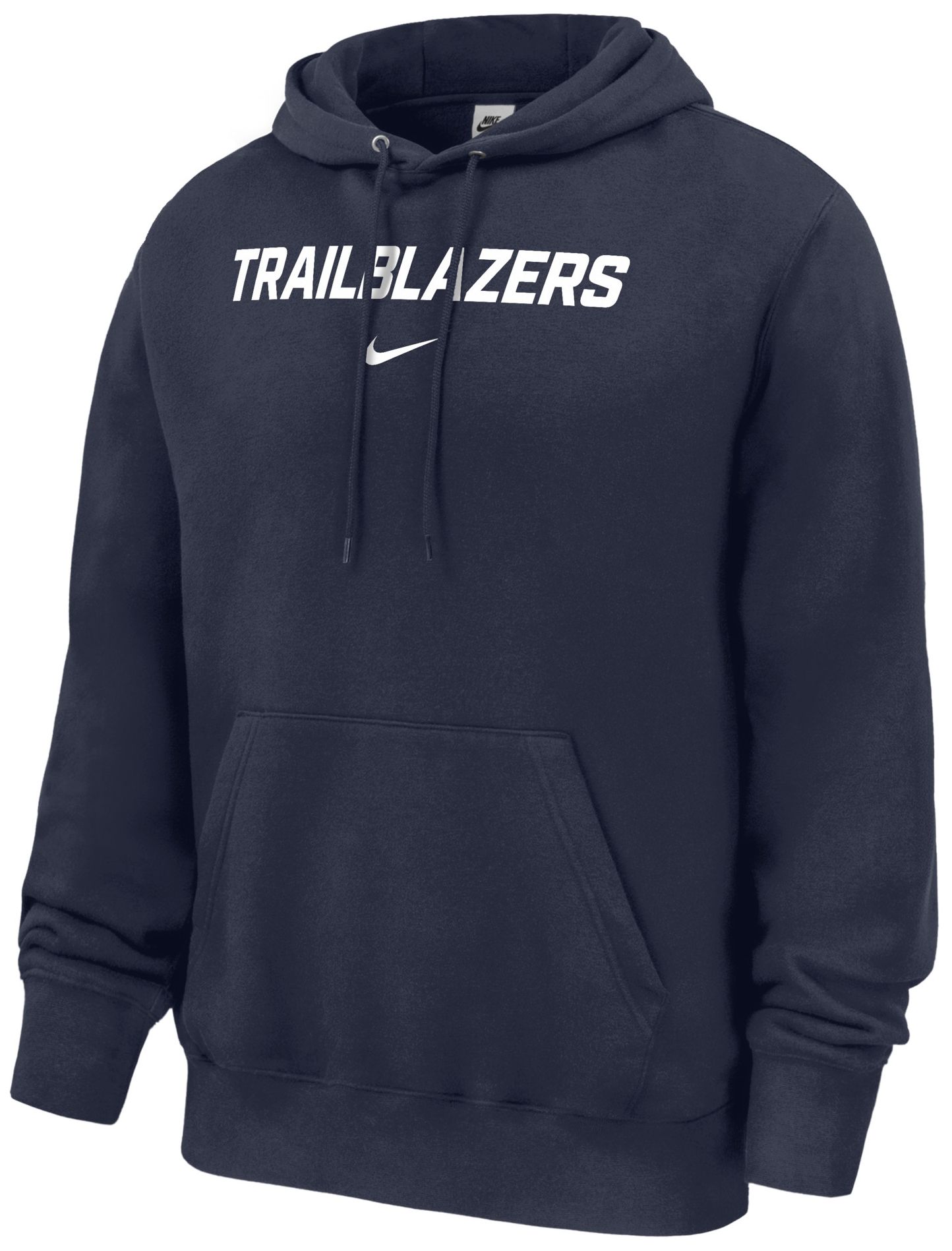 Nike Men's Utah Tech Trailblazers Navy Wordmark Club Hoodie