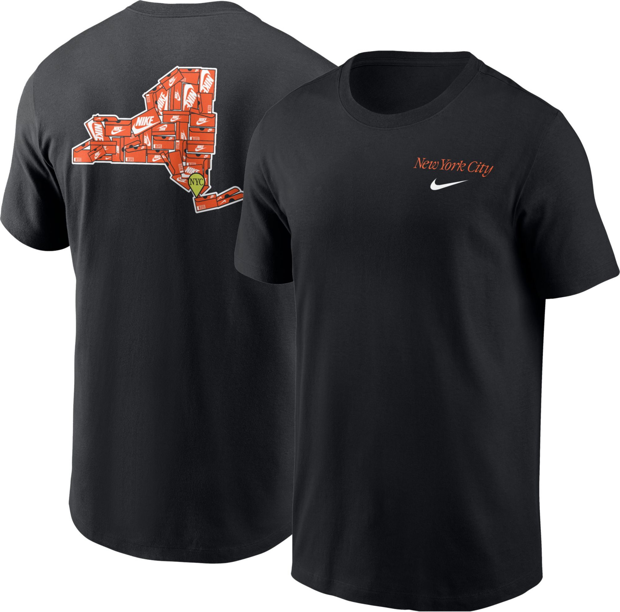 Nike Men's New York Black Core Cotton Shoebox T-Shirt