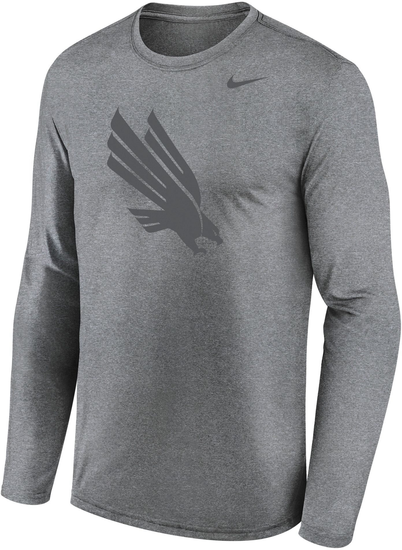 Nike Men's North Texas Mean Green Grey Legend Long Sleeve Shirt