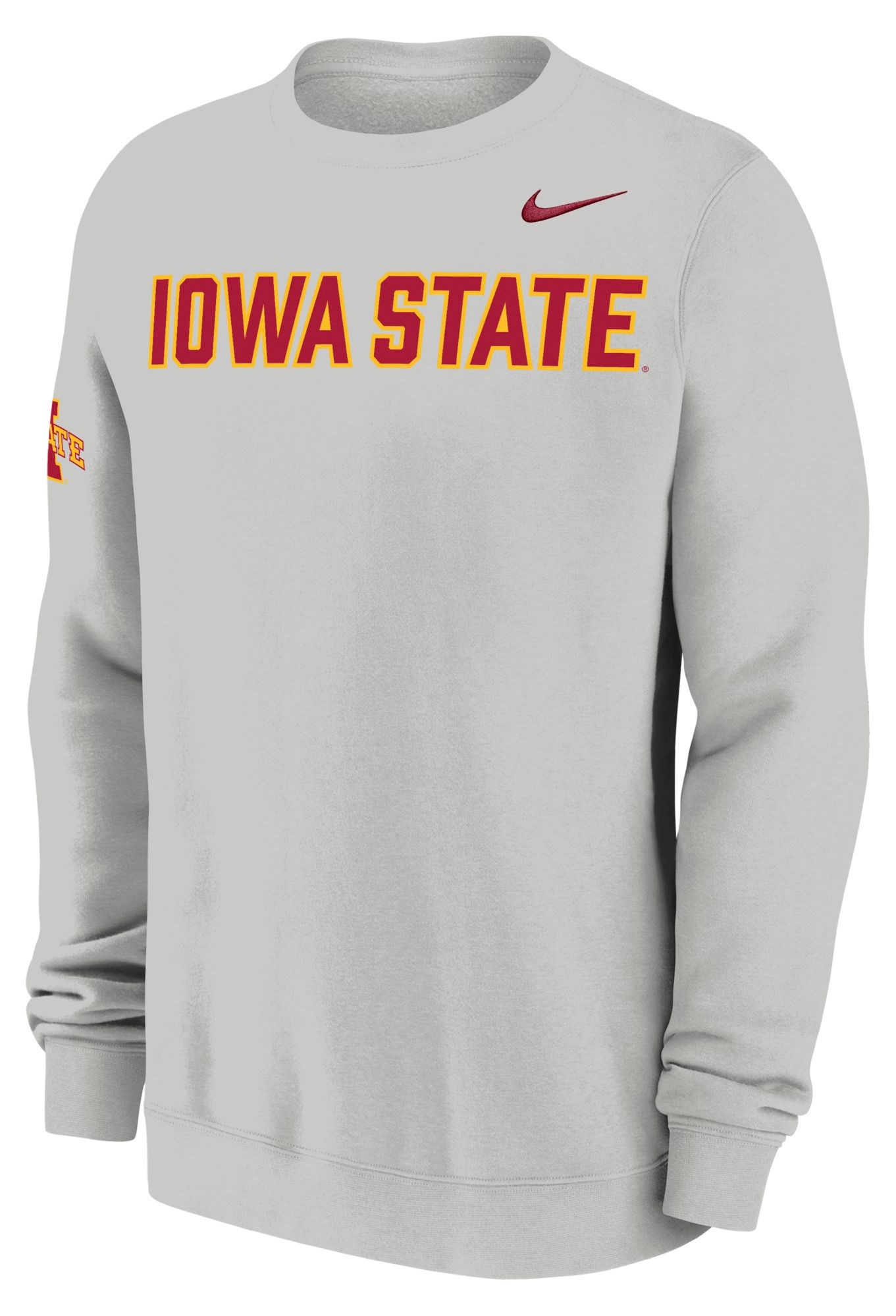 Nike Men's Iowa State Cyclones Photon Dust Club Crewneck Sweatshirt