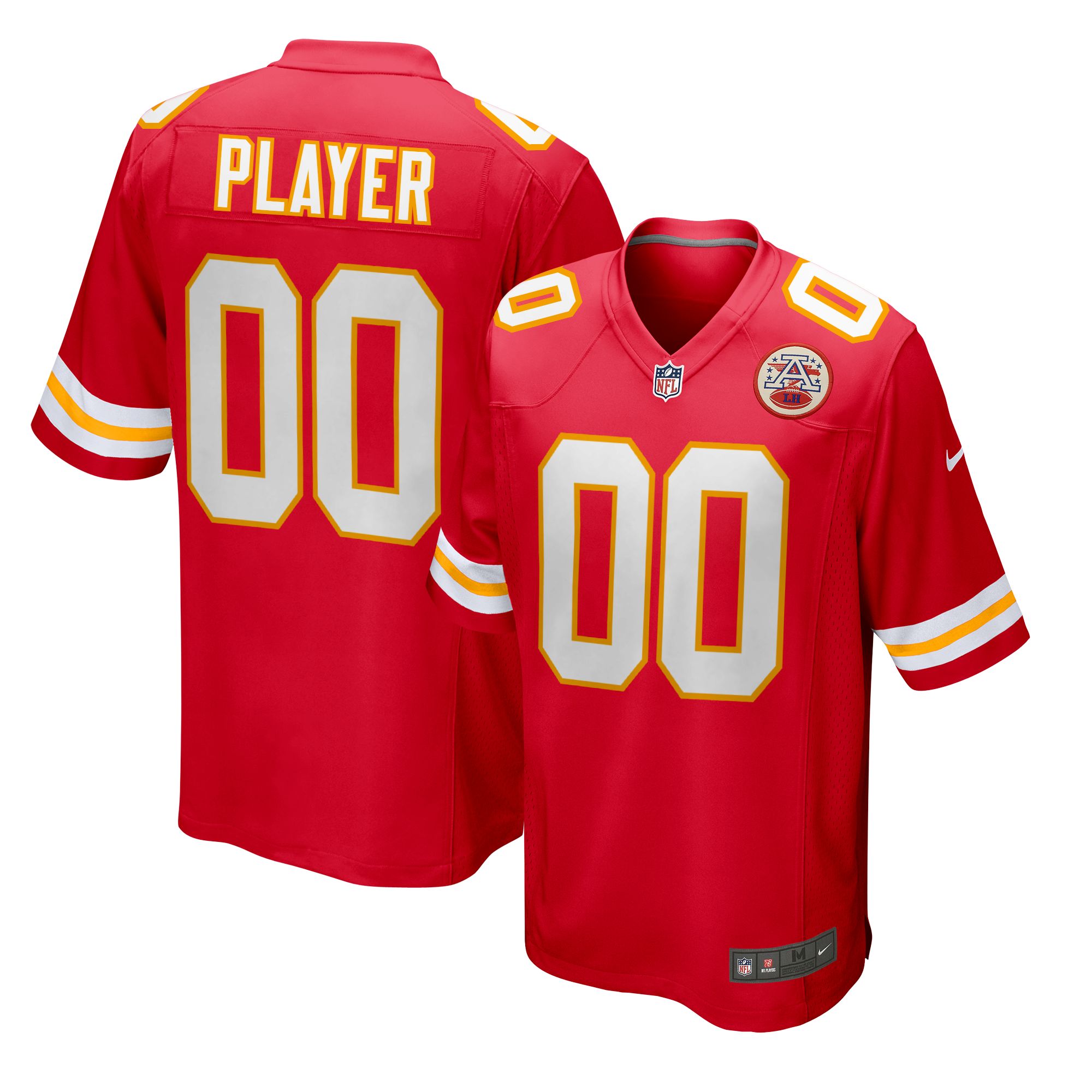 Nike Men's Kansas City Chiefs Draft Pick #1 Red Home Game Jersey