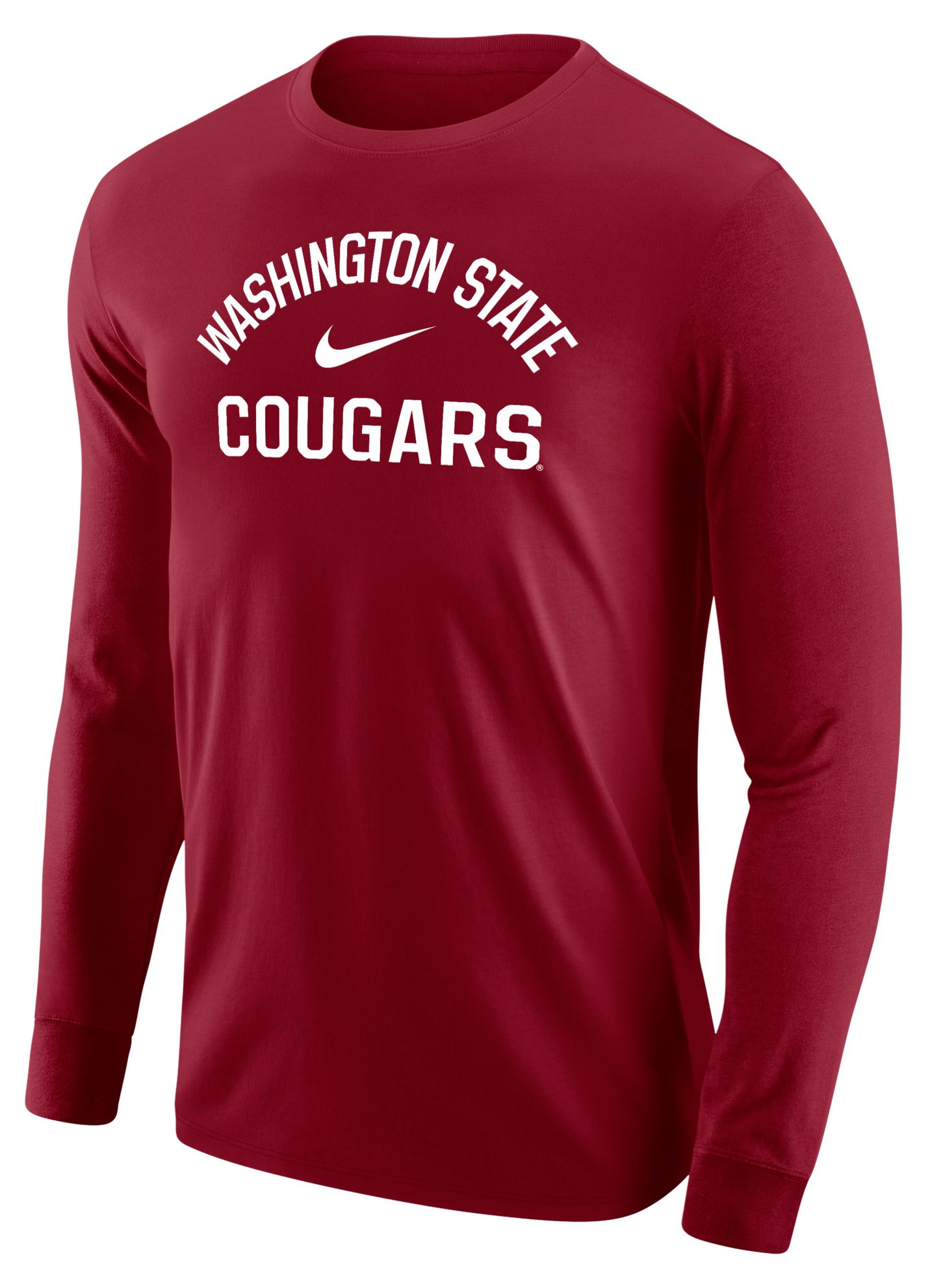 Nike Men's Washington State Cougars Crimson Arch Long Sleeve Shirt