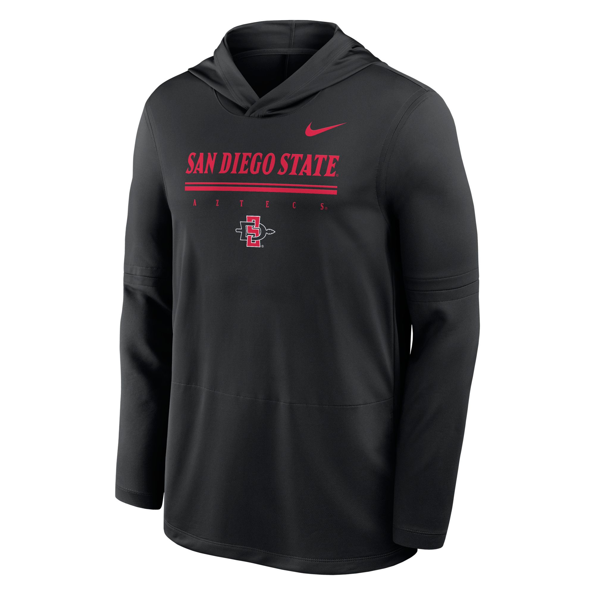 Nike Men's San Diego State Aztecs Black Dri-FIT Lightweight Hoodie