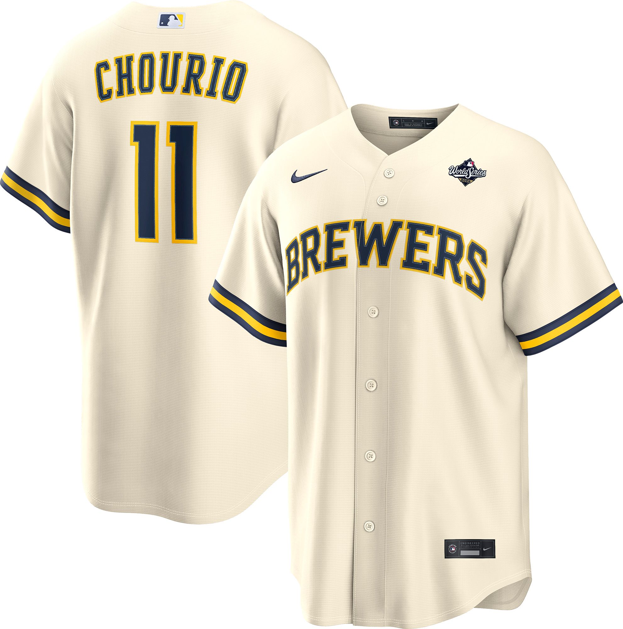 Nike Men's Milwaukee Brewers Jackson Chourio 2026 World Series Bound Home Replica Jersey