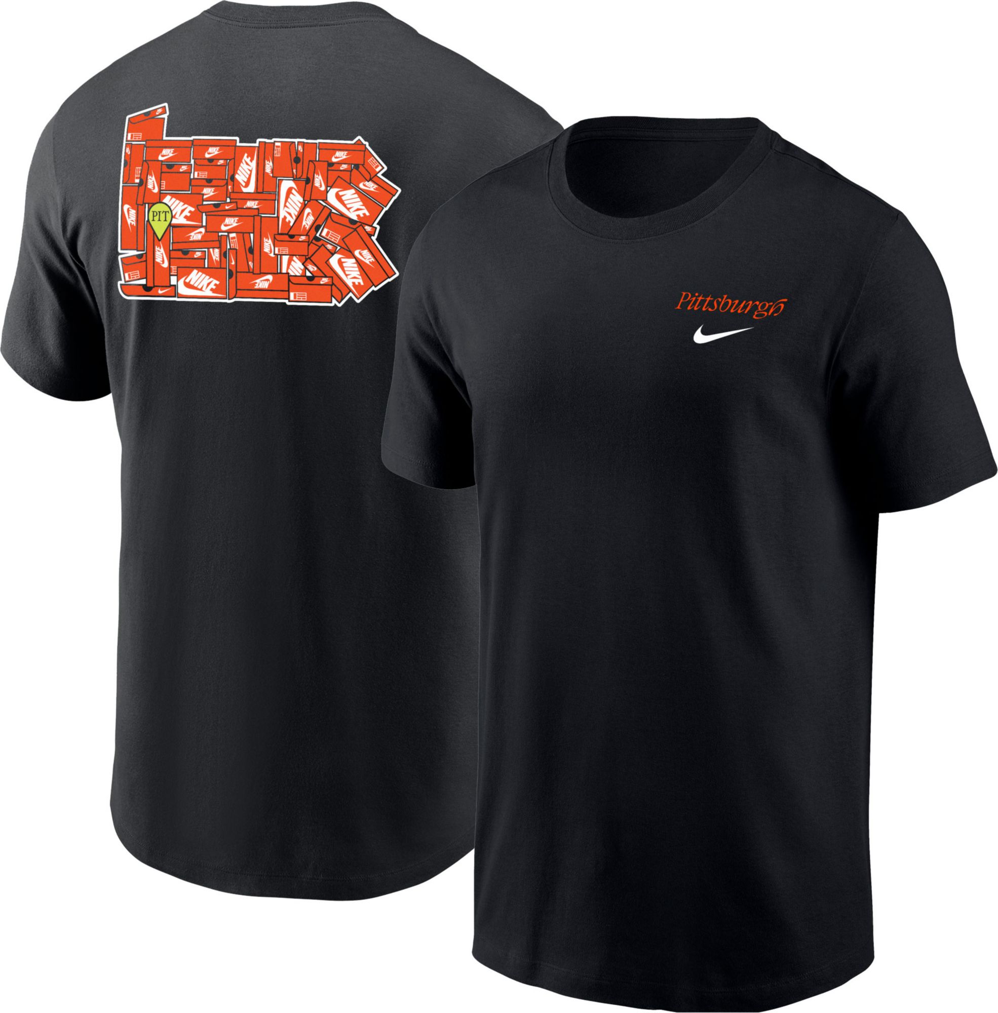 Nike Men's Pittsburgh Black Core Cotton Shoebox T-Shirt