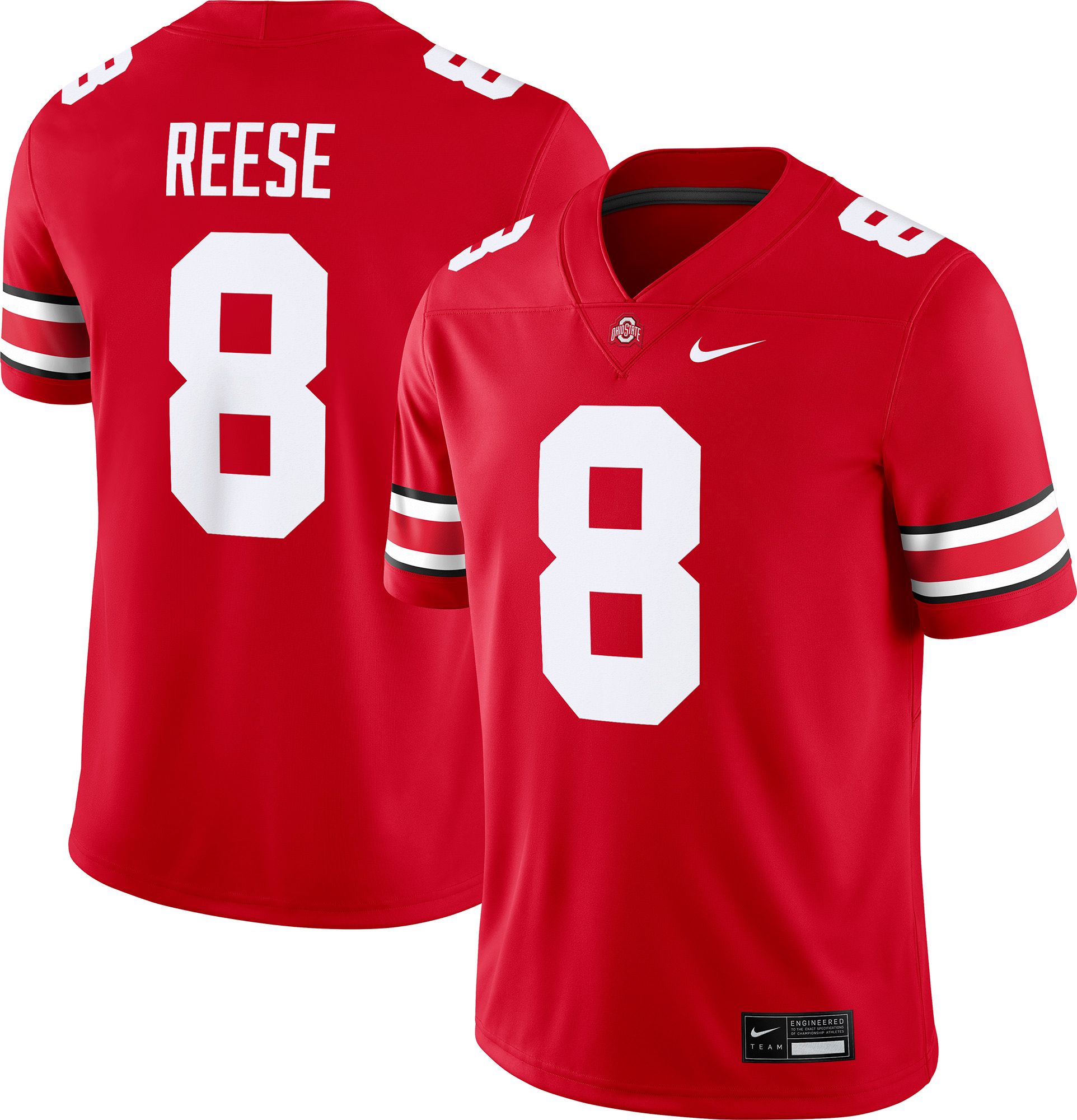 Nike Men's Ohio State Buckeyes Red Arvell Reese #8 Jersey