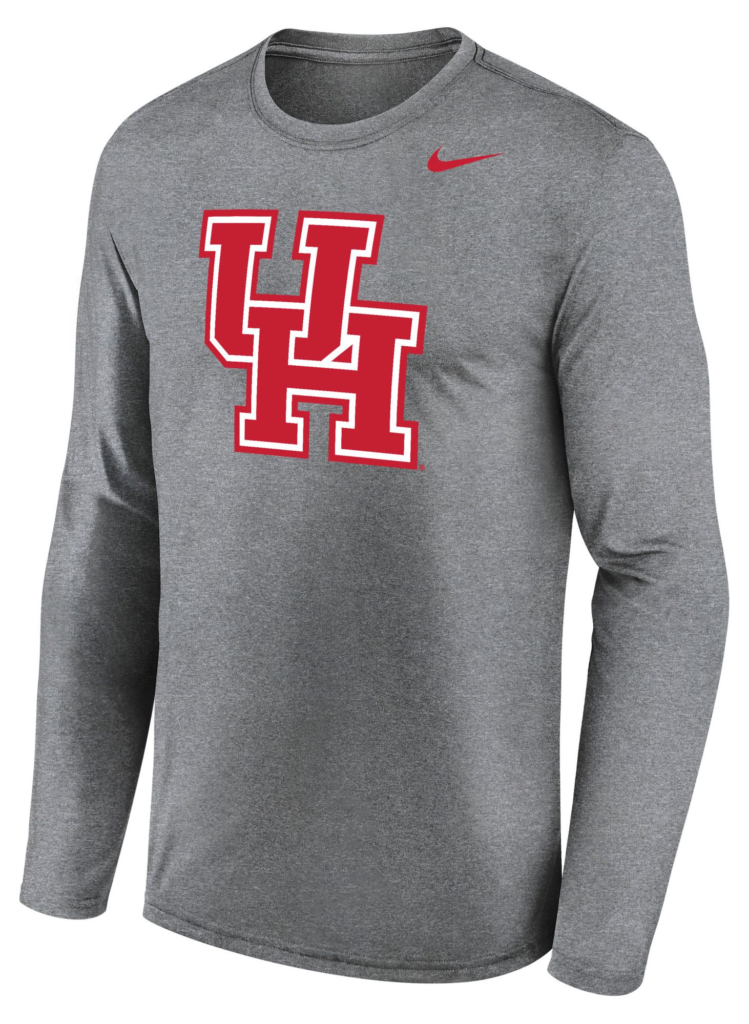 Nike Men's Houston Cougars Gray Legend Long Sleeve Shirt